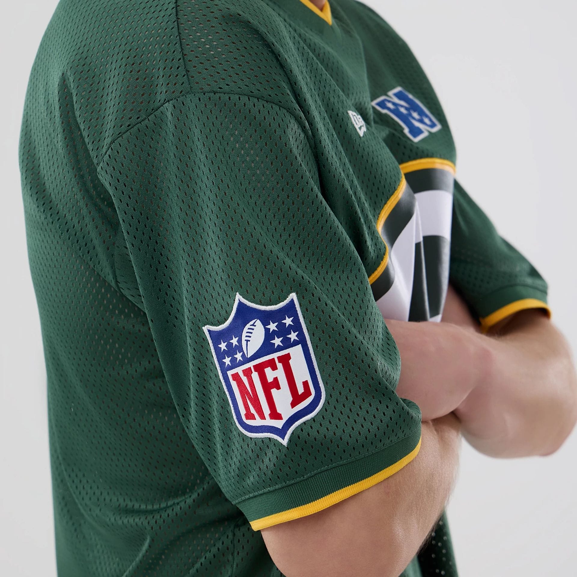 Green Bay Packers NFL Mesh Dark Green Oversized T-Shirt - Image 3