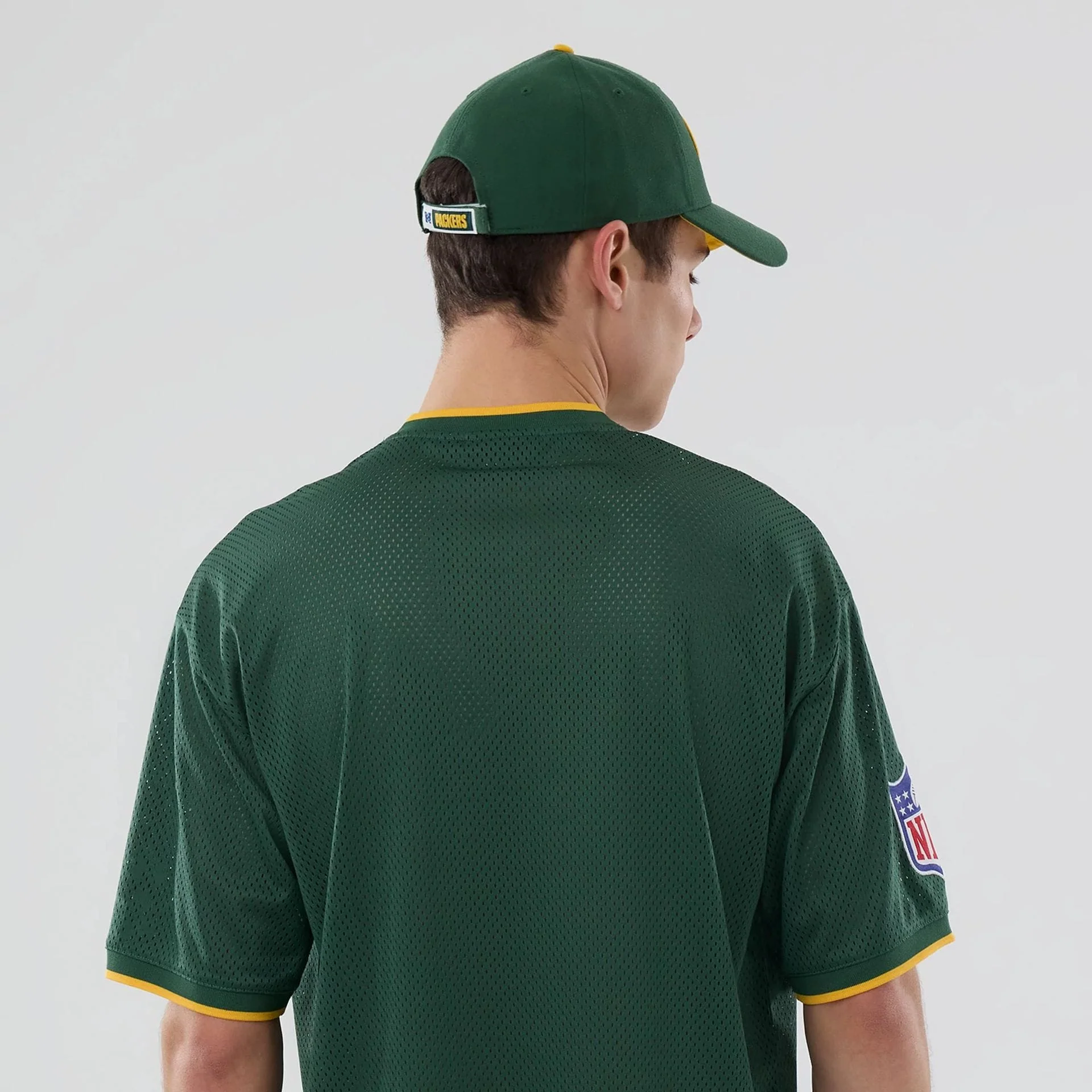 Green Bay Packers NFL Mesh Dark Green Oversized T-Shirt - Image 7