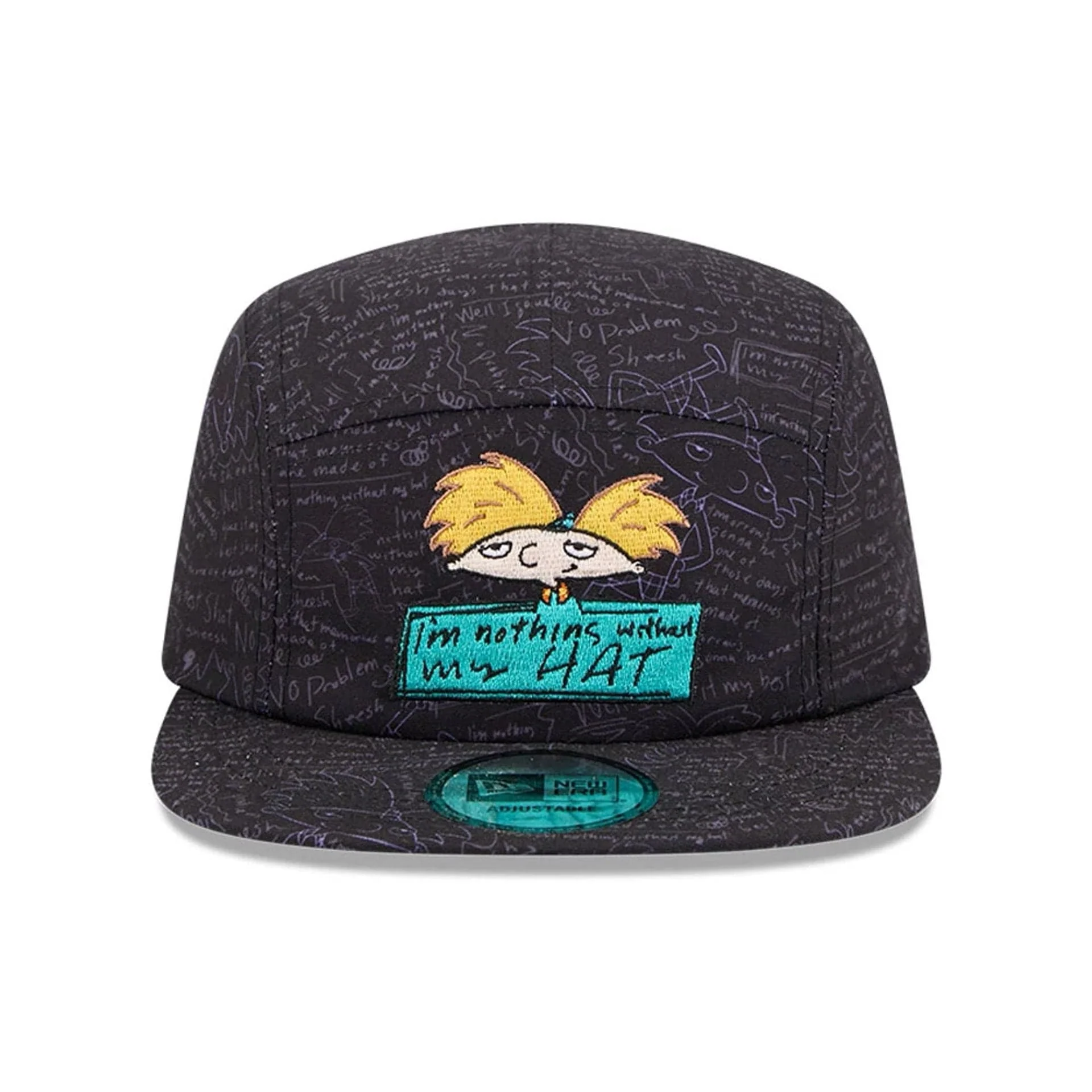 Hey Arnold All Over Print Black Camper Cap - Image 3