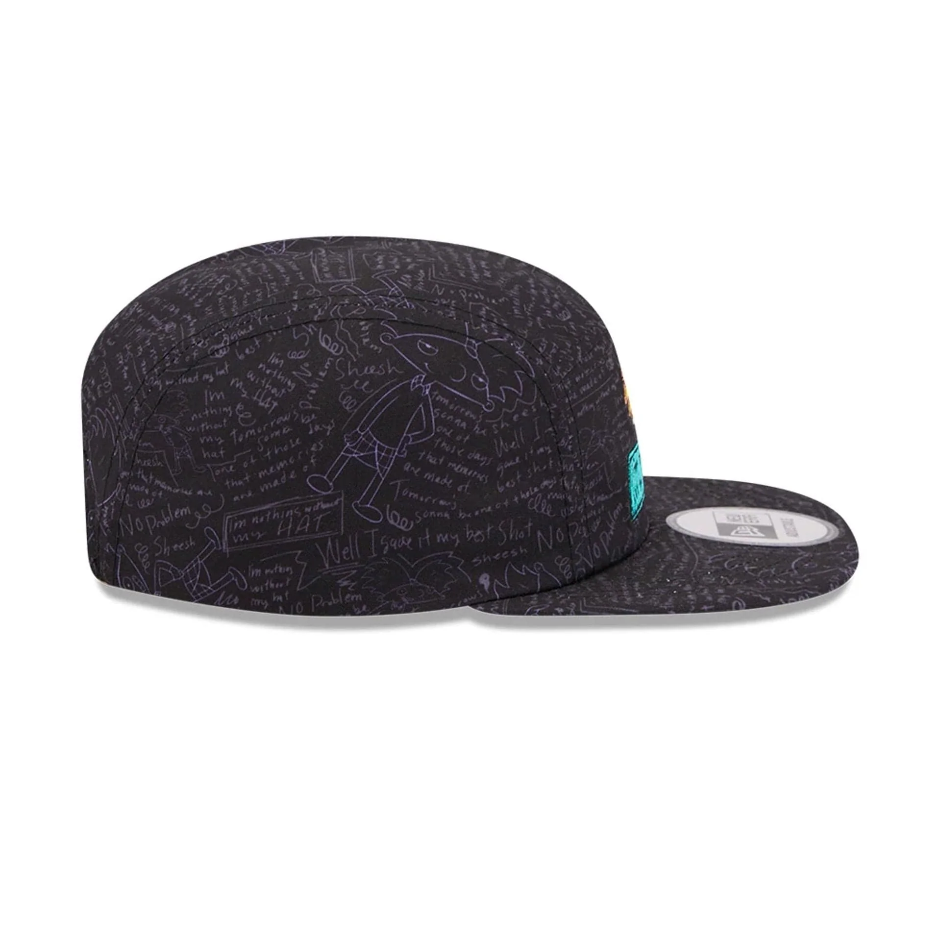 Hey Arnold All Over Print Black Camper Cap - Image 7