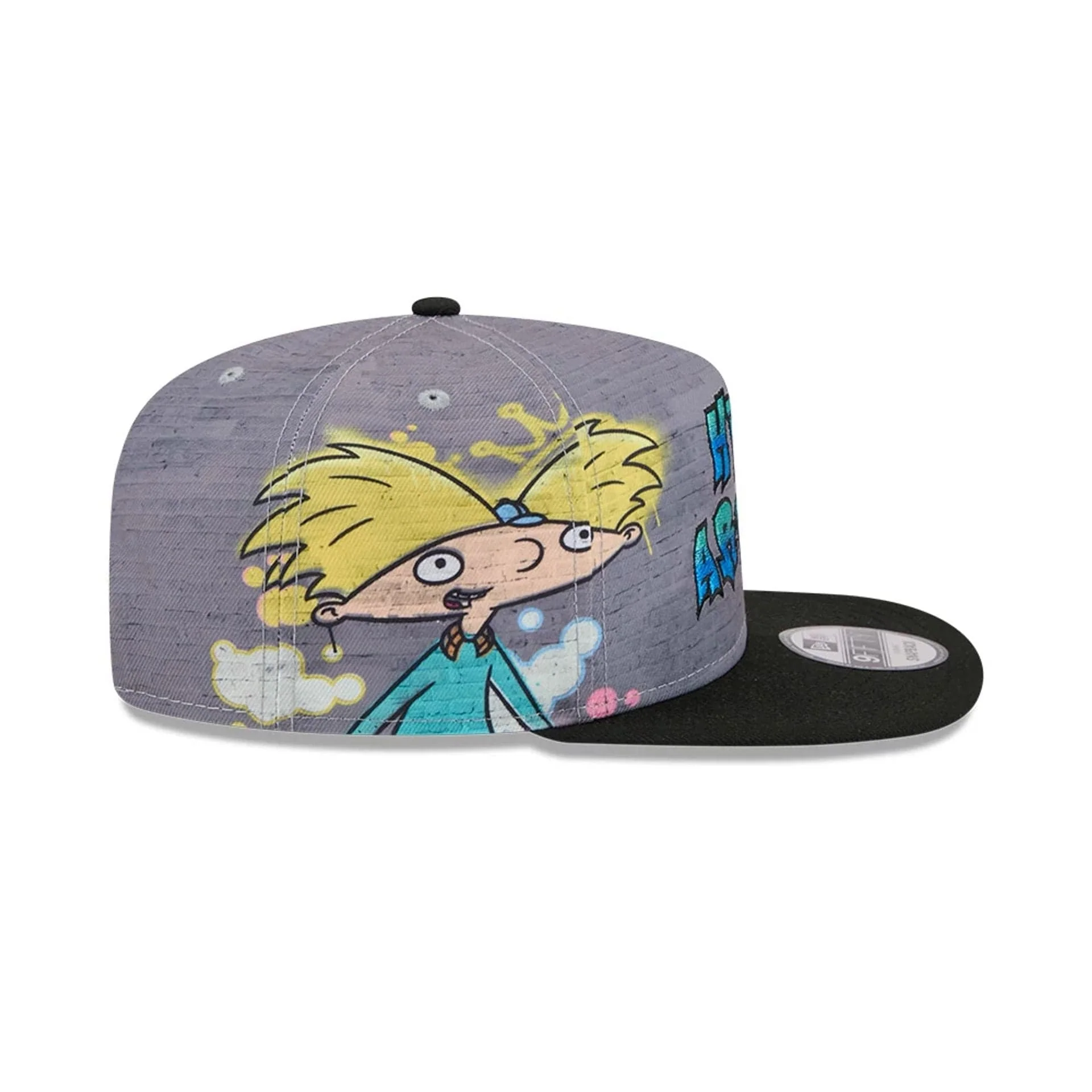 Hey Arnold Graffiti Grey 9FIFTY A-Frame Snapback Adjustable Cap - Image 5