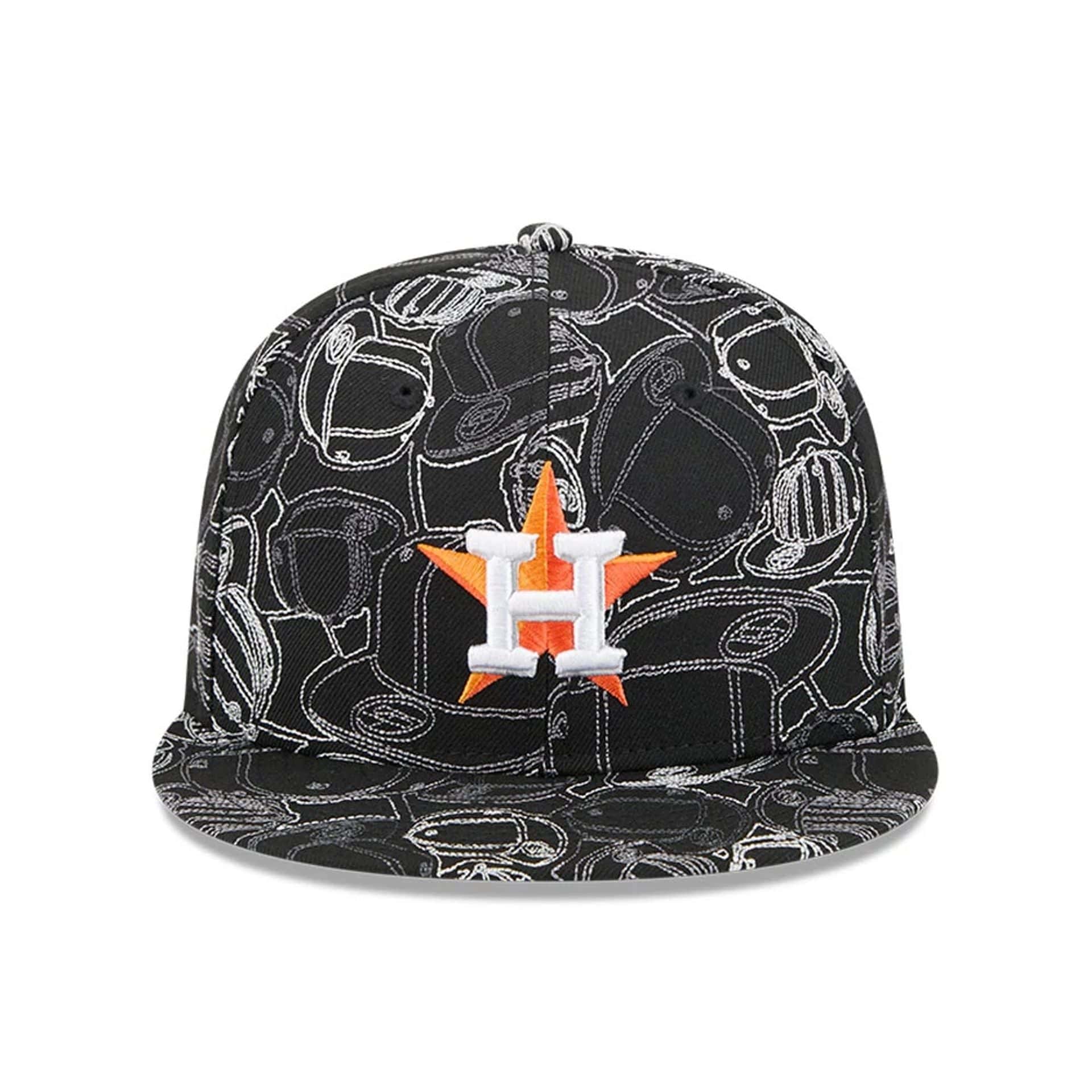 Houston Astros MLB Cap Scramble Black 59FIFTY Fitted Cap - Image 3