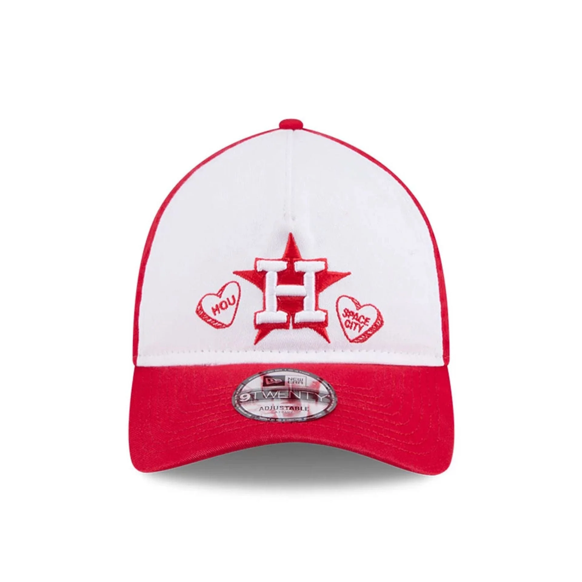 Houston Astros MLB Conversation Hearts Red 9TWENTY A-Frame Adjustable Cap - Image 3