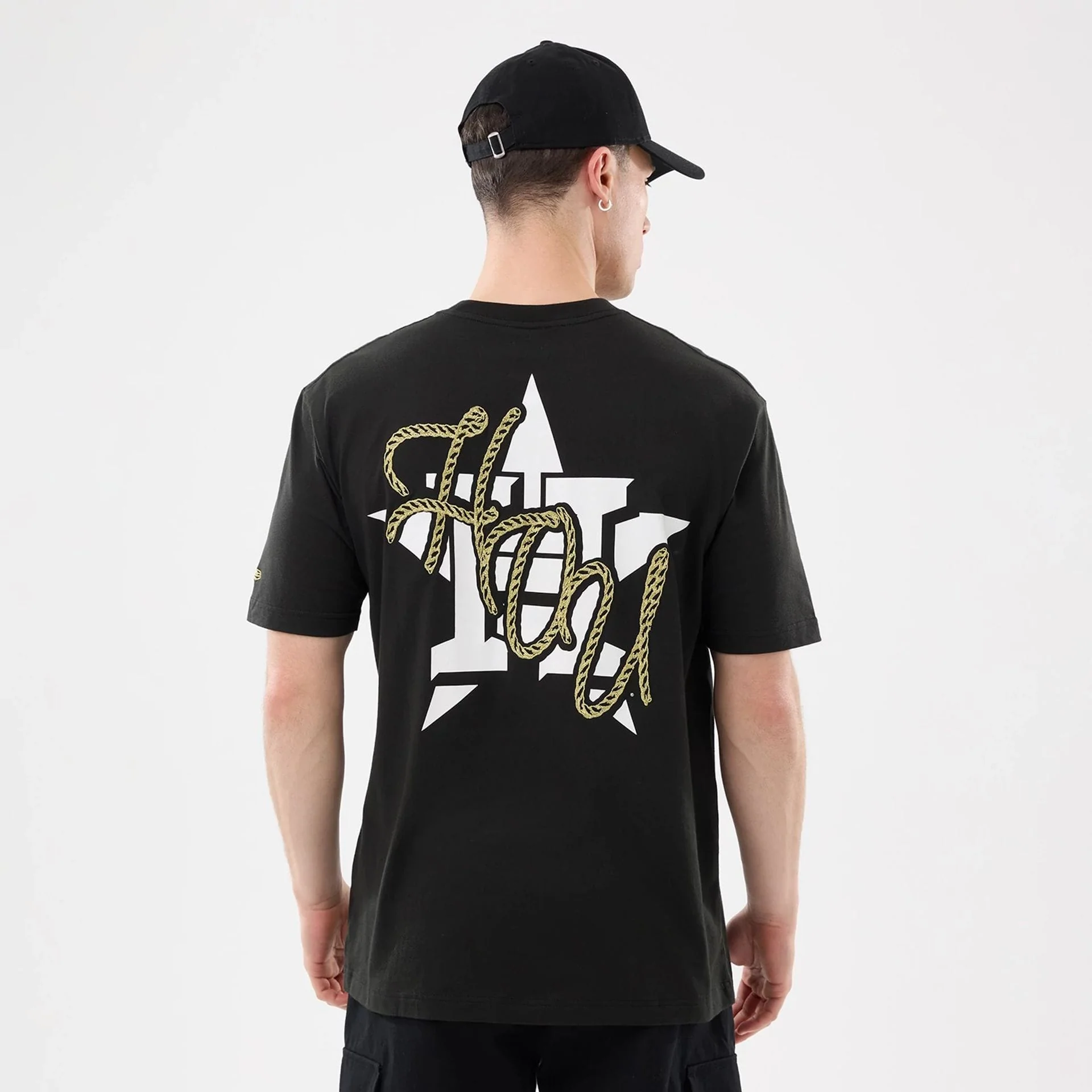 Houston Astros MLB Cowboy Graphic Black T-Shirt - Image 2