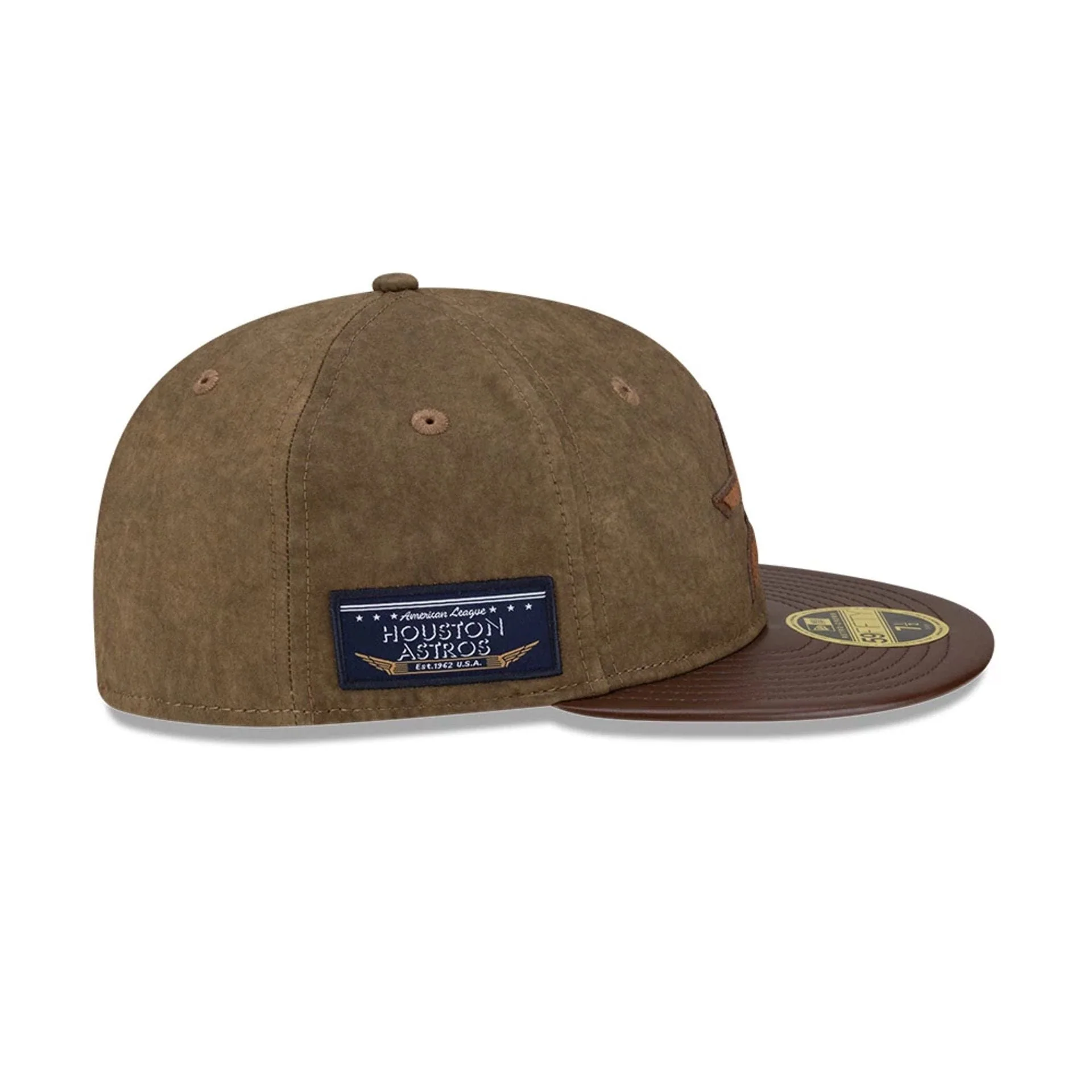 Houston Astros MLB Open Brown Retro Crown 59FIFTY Fitted Cap - Image 5