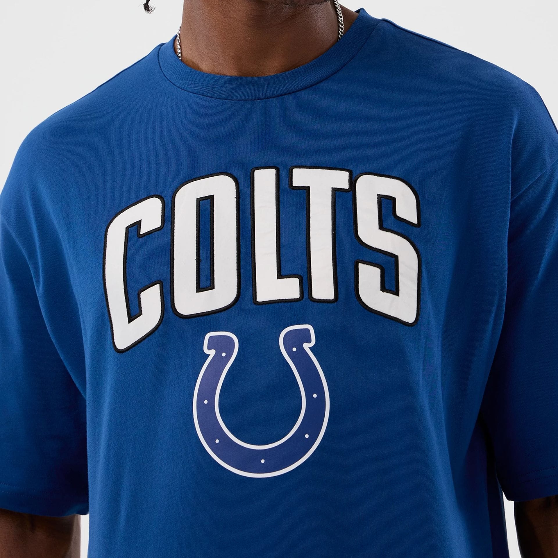 Indianapolis Colts NFL International Series Games Blue Oversized T-Shirt - Image 3