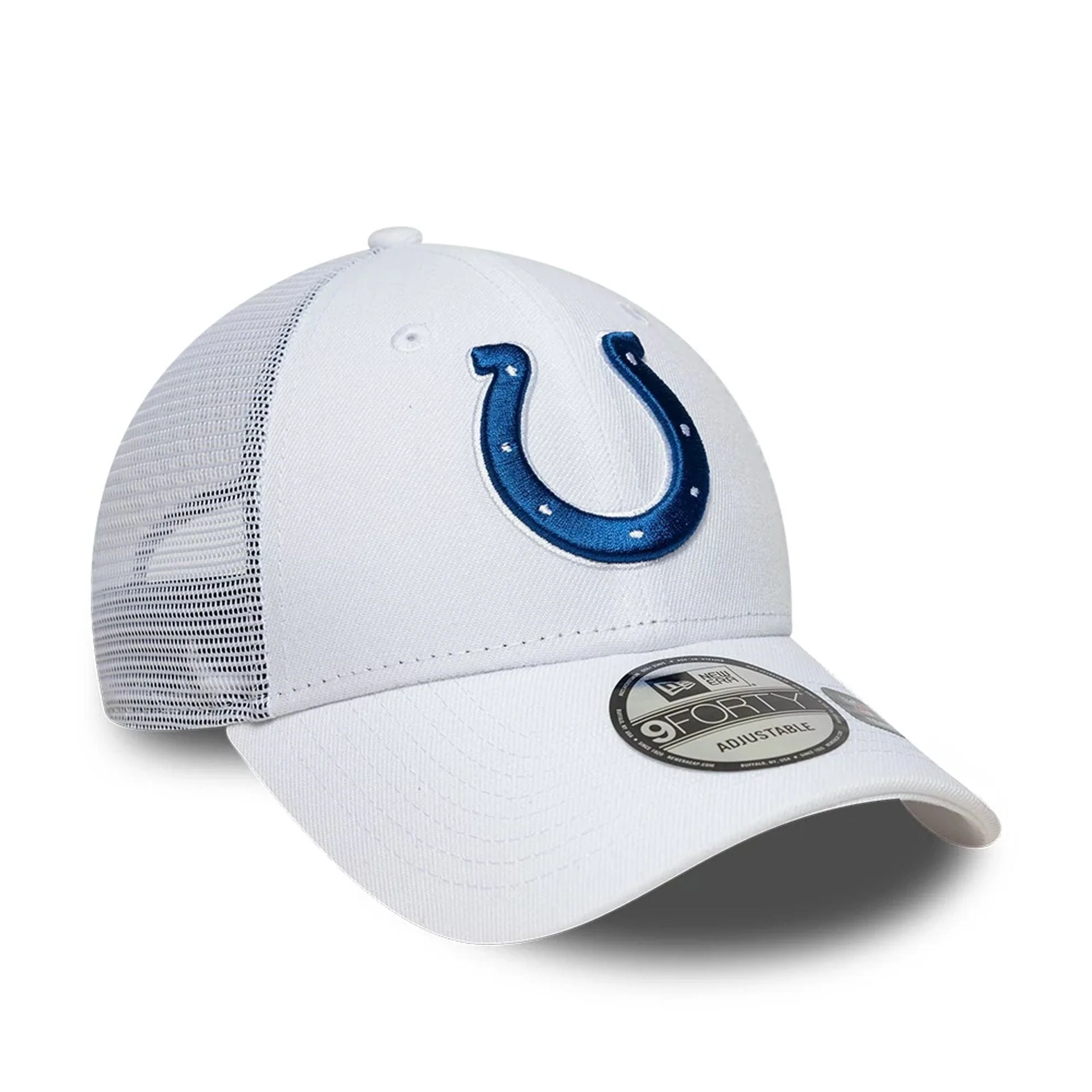 Indianapolis Colts NFL White 9FORTY A-Frame Trucker Adjustable Cap - Image 3