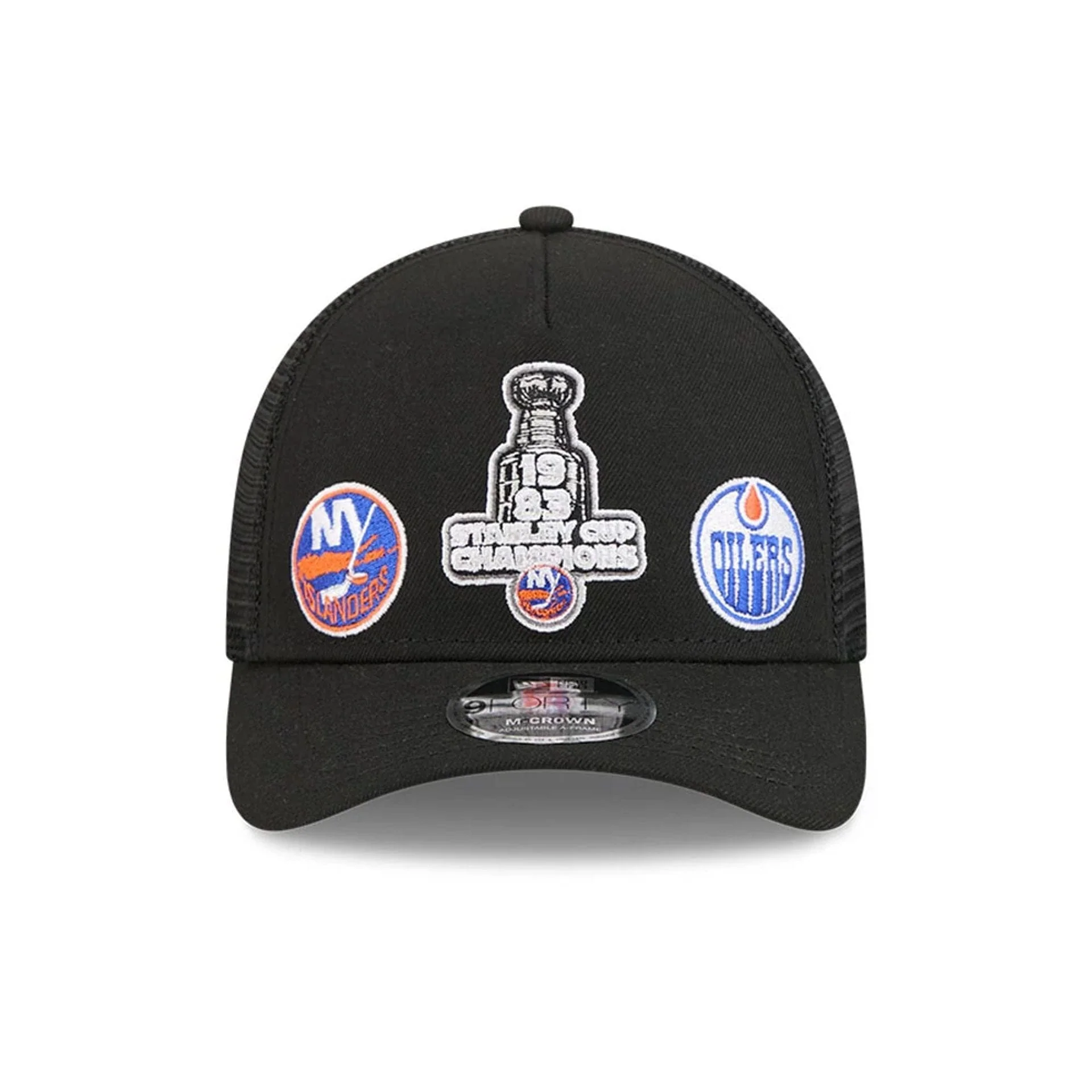 Islanders NHL Stanley Cup Black 9FORTY M-Crown A-Frame Trucker Adjustable Cap - Image 3