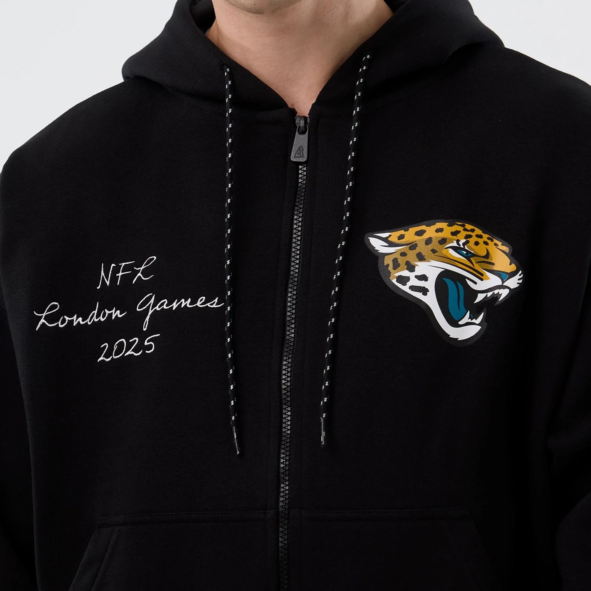 Jacksonville Jaguars NFL International Series Games Black Full Zip Hoodie - Image 3
