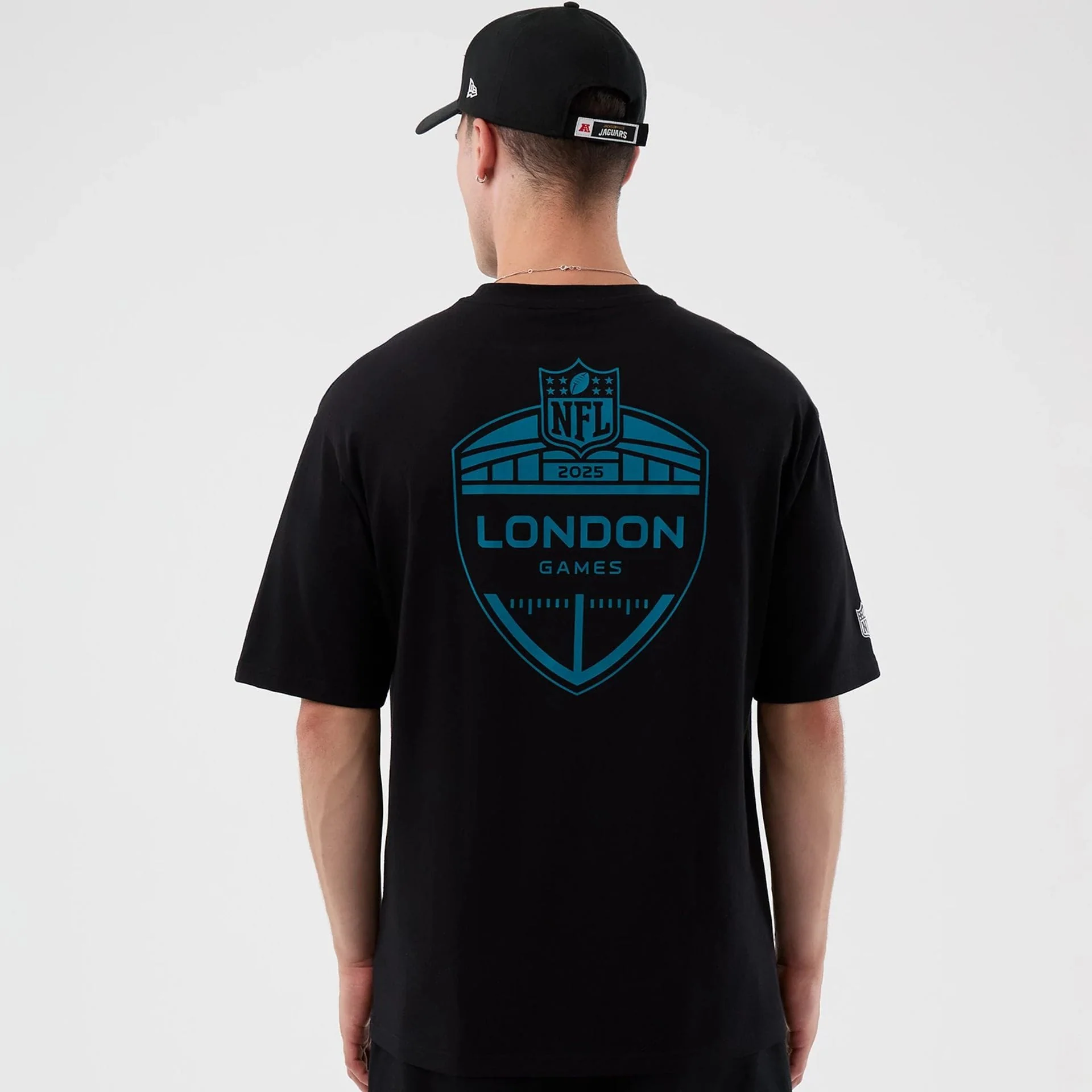 Jacksonville Jaguars NFL International Series Games Black Oversized T-Shirt - Image 2