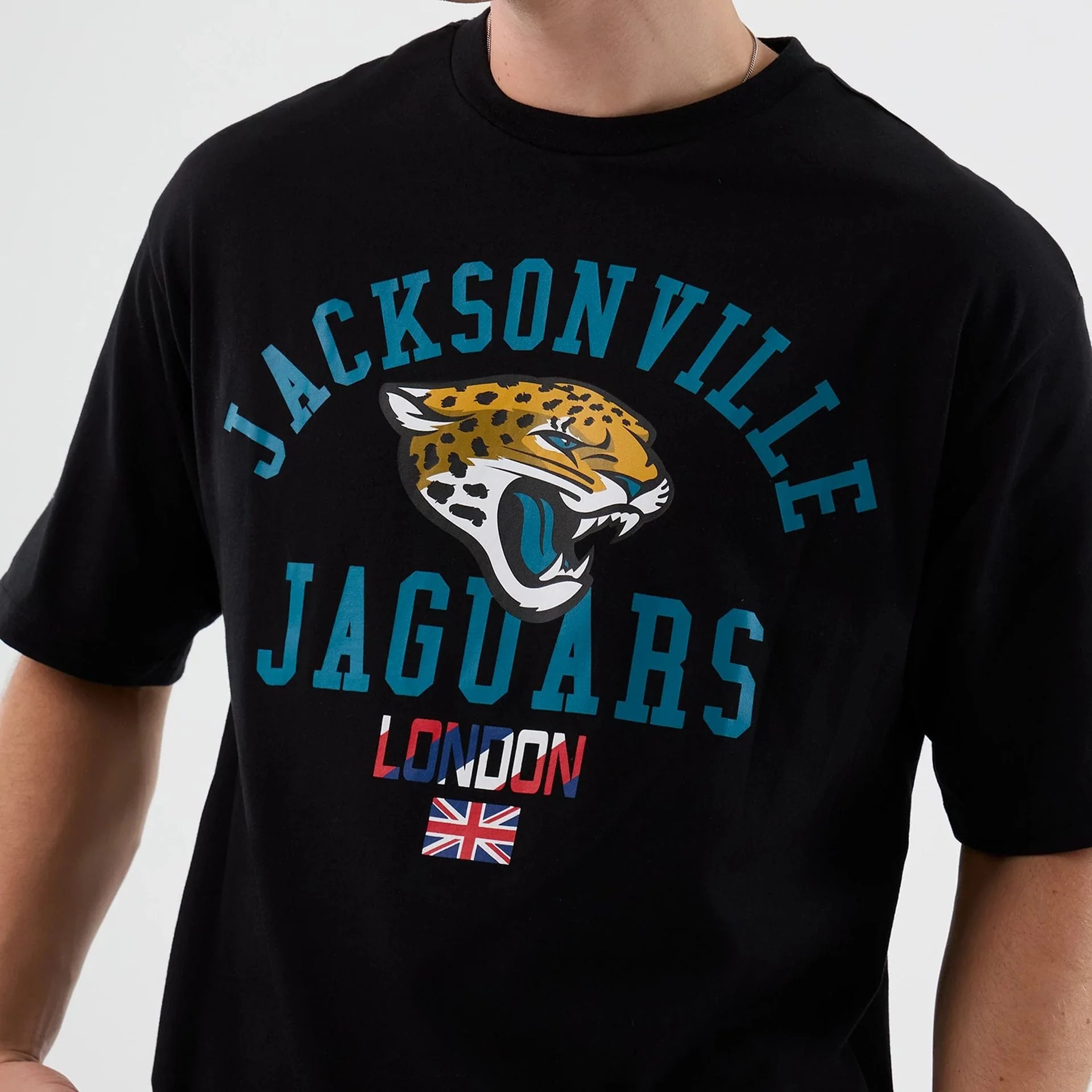 Jacksonville Jaguars NFL International Series Games Black Oversized T-Shirt - Image 3