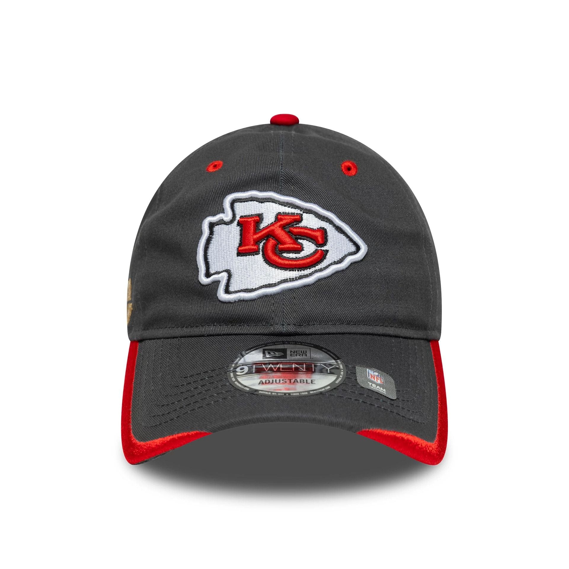 Kansas City Chiefs NFL Charcoal 9TWENTY Adjustable Cap - Image 2