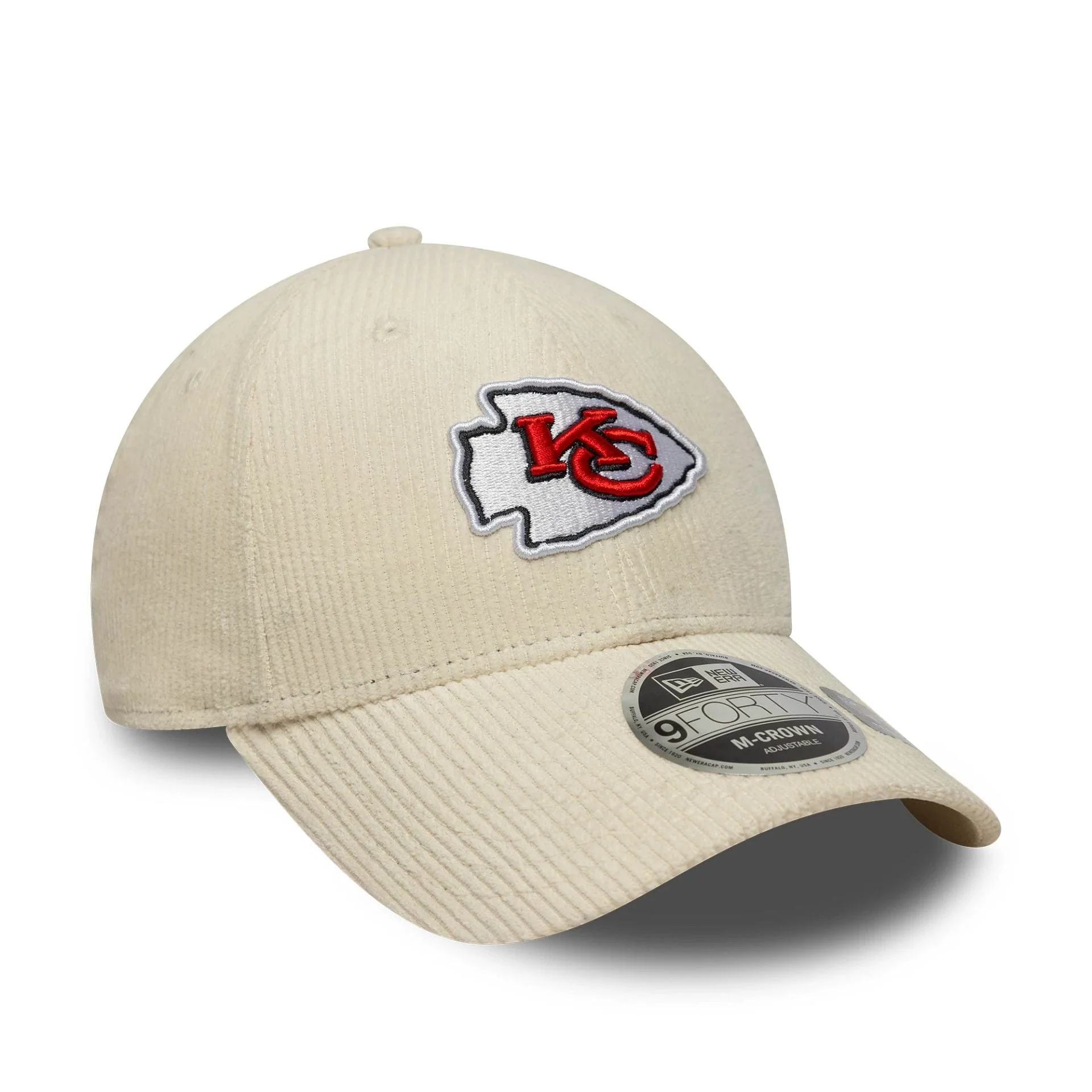 Kansas City Chiefs NFL Cord Cream 9FORTY M-Crown Adjustable Cap - Image 3