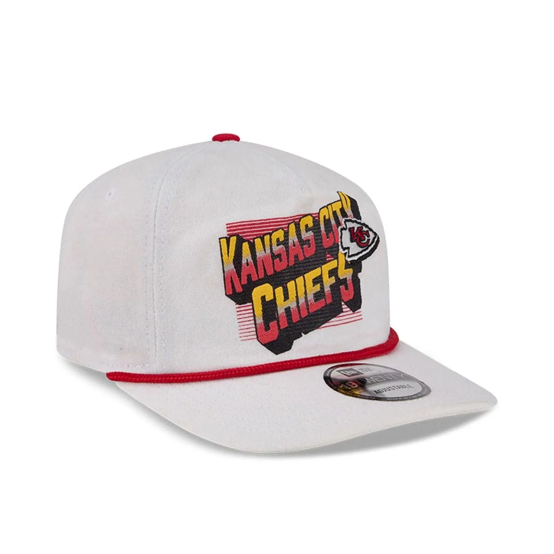 Kansas City Chiefs NFL Duck Cloth White 19TWENTY Adjustable Cap - Image 4