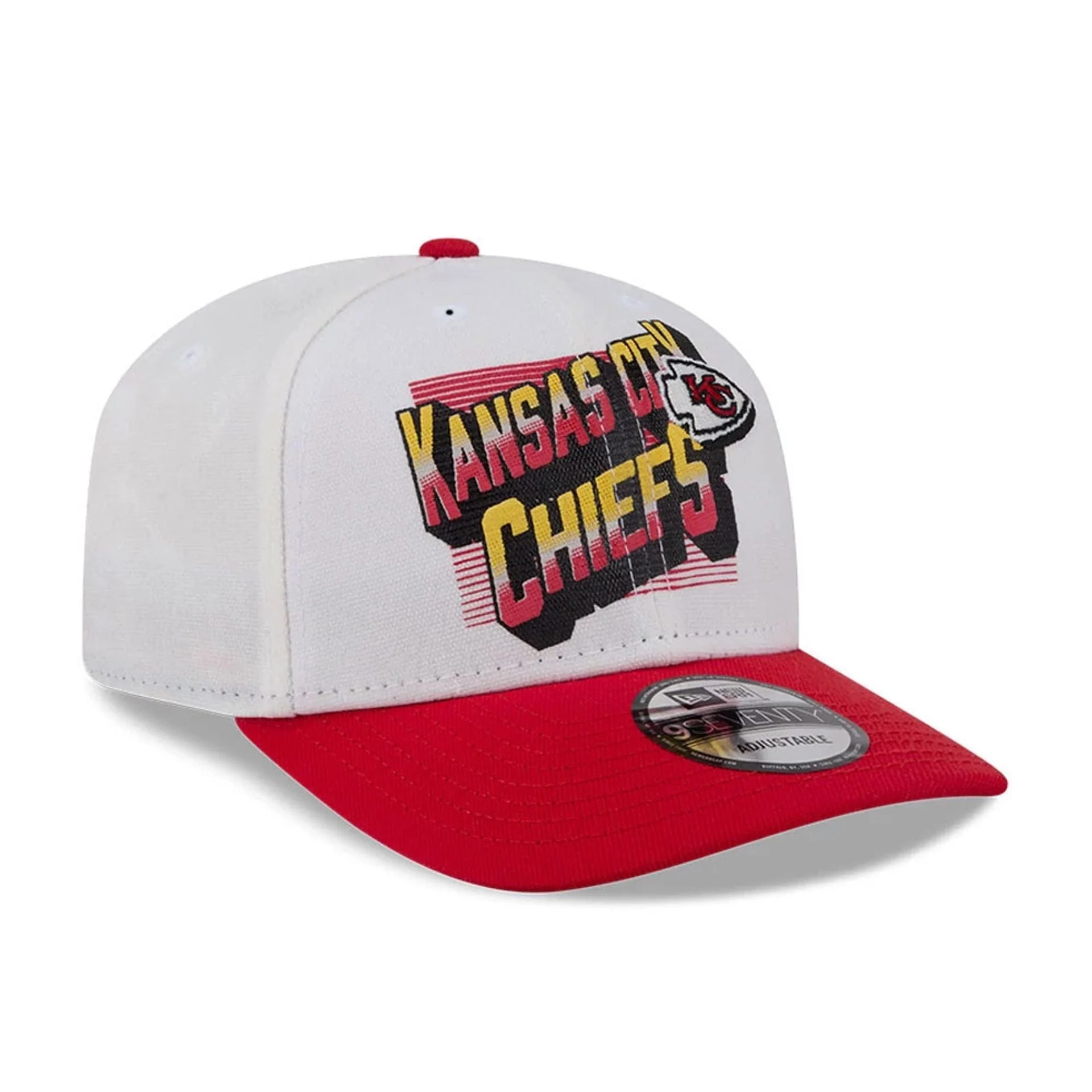Kansas City Chiefs NFL Duck Cloth White 9SEVENTY Stretch Snap Cap - Image 4