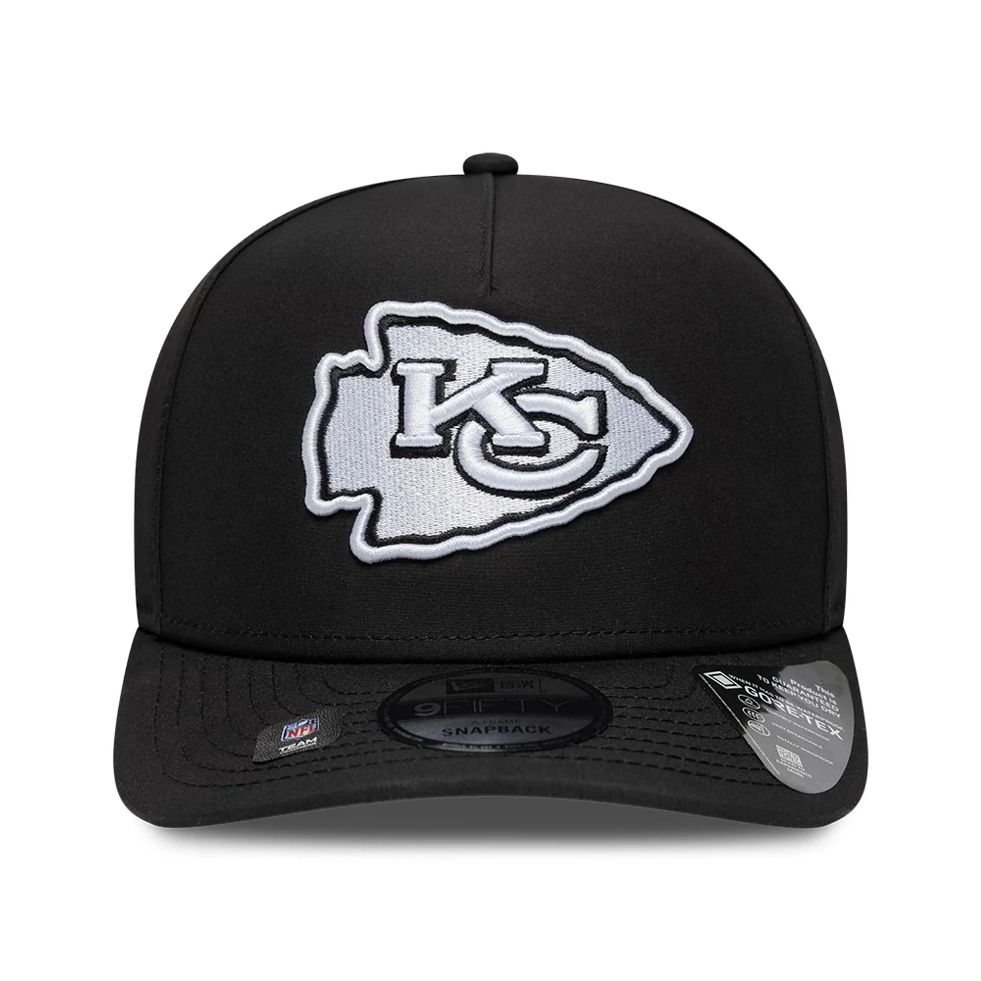 Kansas City Chiefs NFL Gore-Tex Black 9FIFTY A-Frame Snapback Adjustable Cap - Image 3