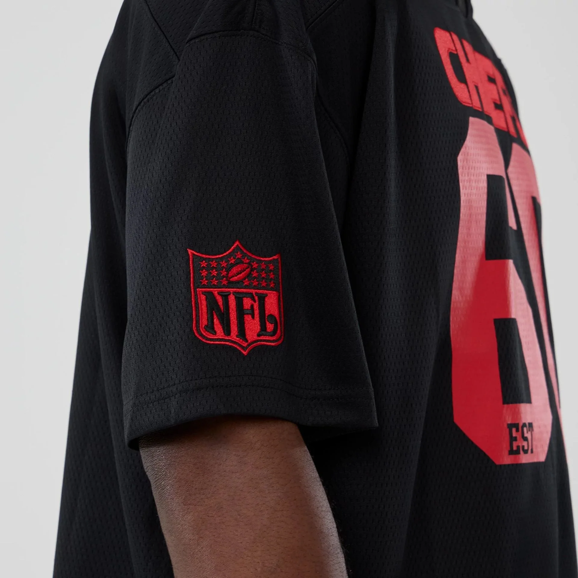 Kansas City Chiefs NFL Historic Black Oversized T-Shirt - Image 4