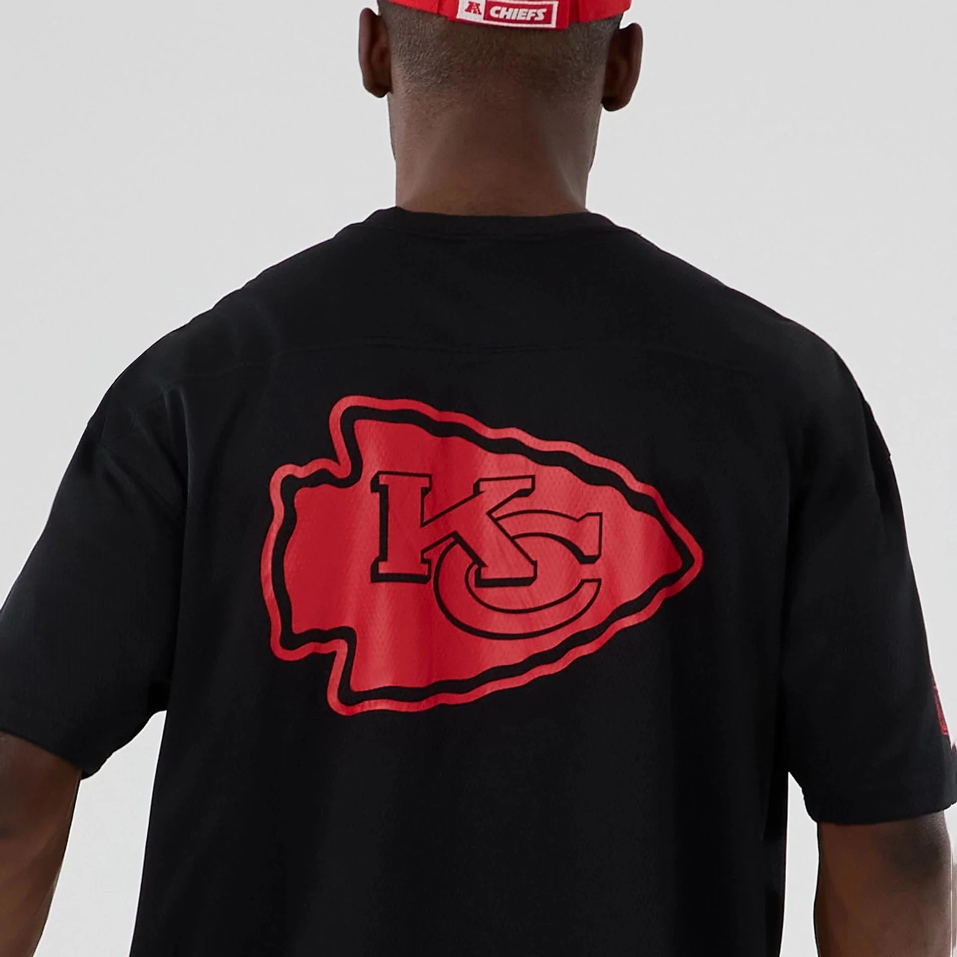 Kansas City Chiefs NFL Historic Black Oversized T-Shirt - Image 5