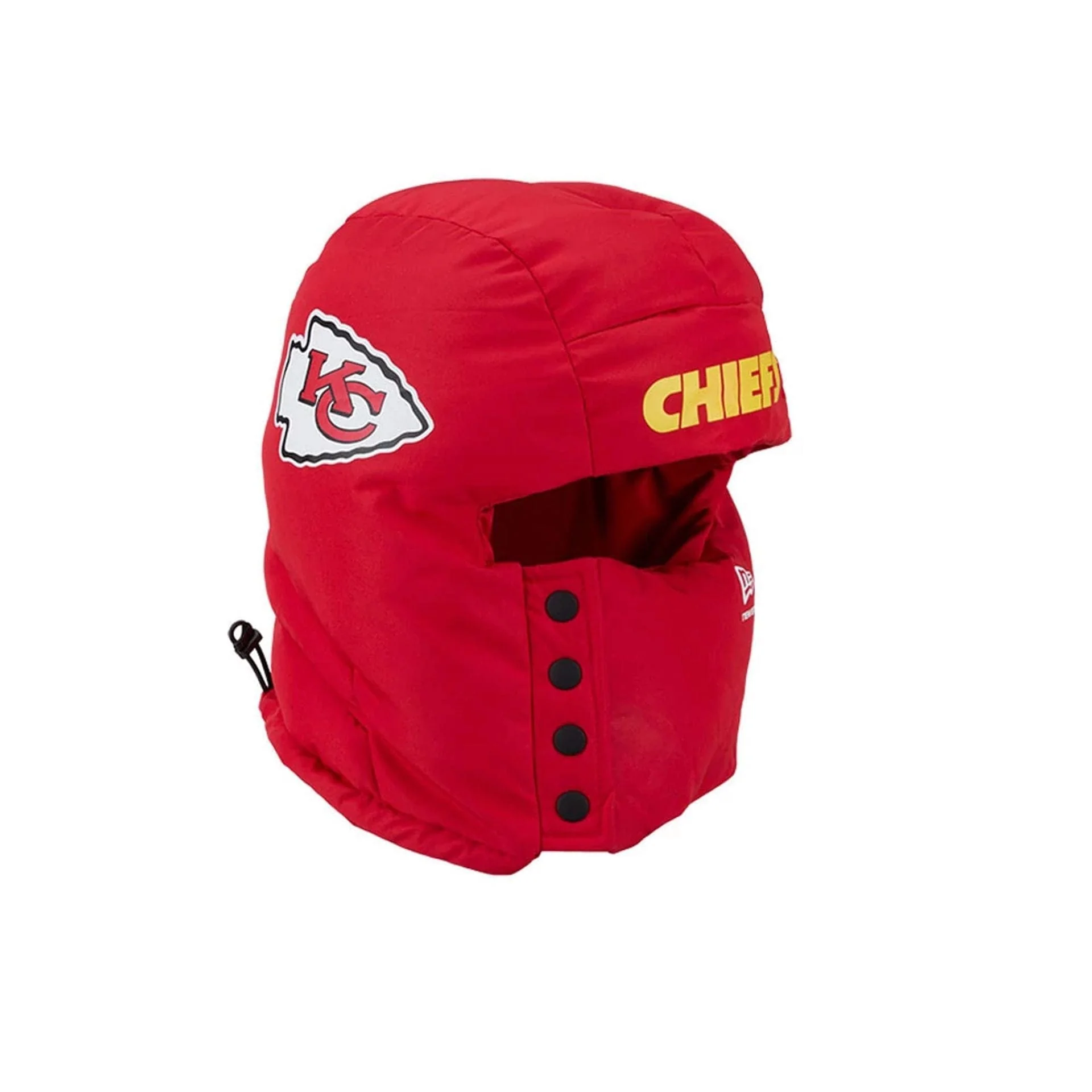 Kansas City Chiefs NFL Puffer Helmet Red Trapper Hat - Image 3