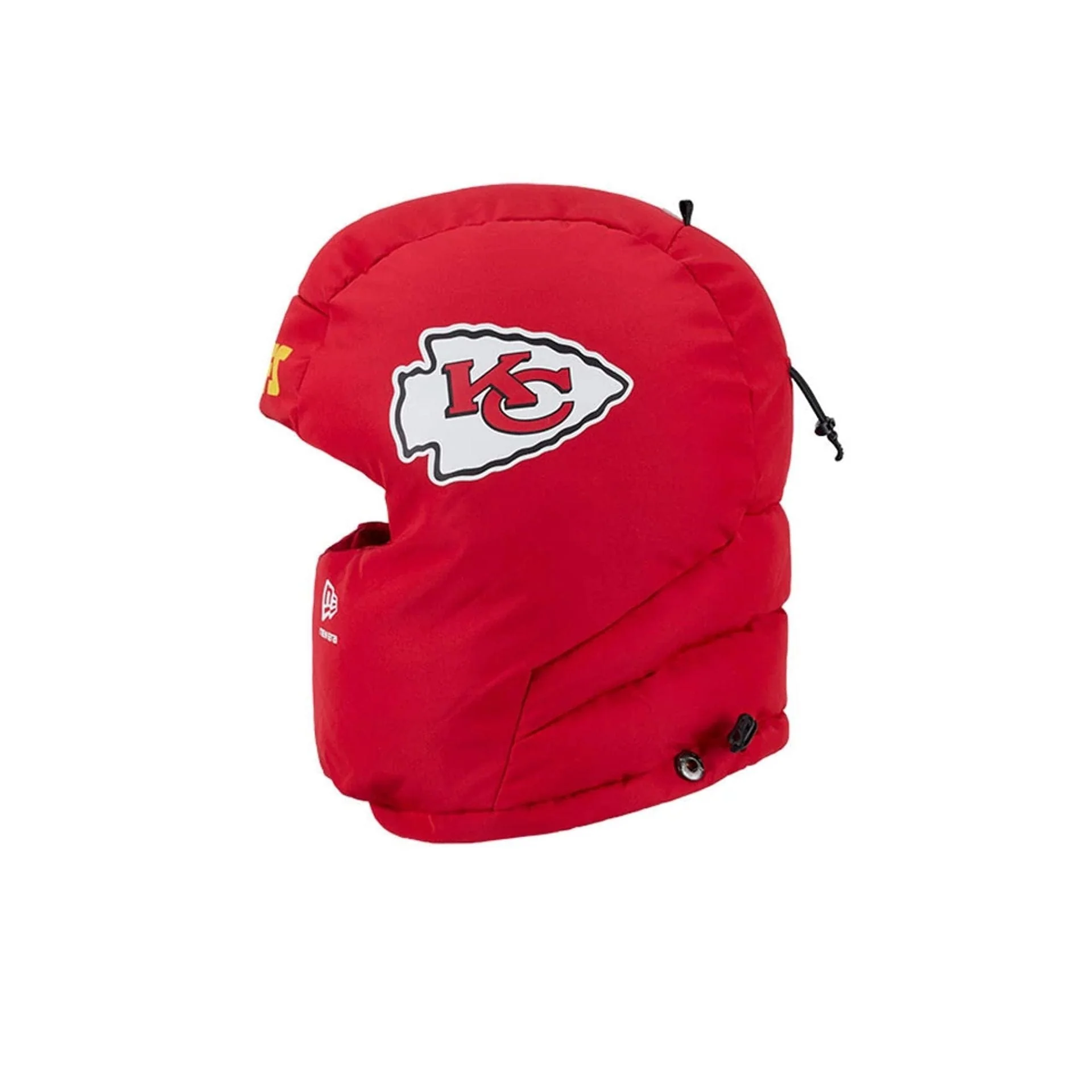 Kansas City Chiefs NFL Puffer Helmet Red Trapper Hat - Image 4