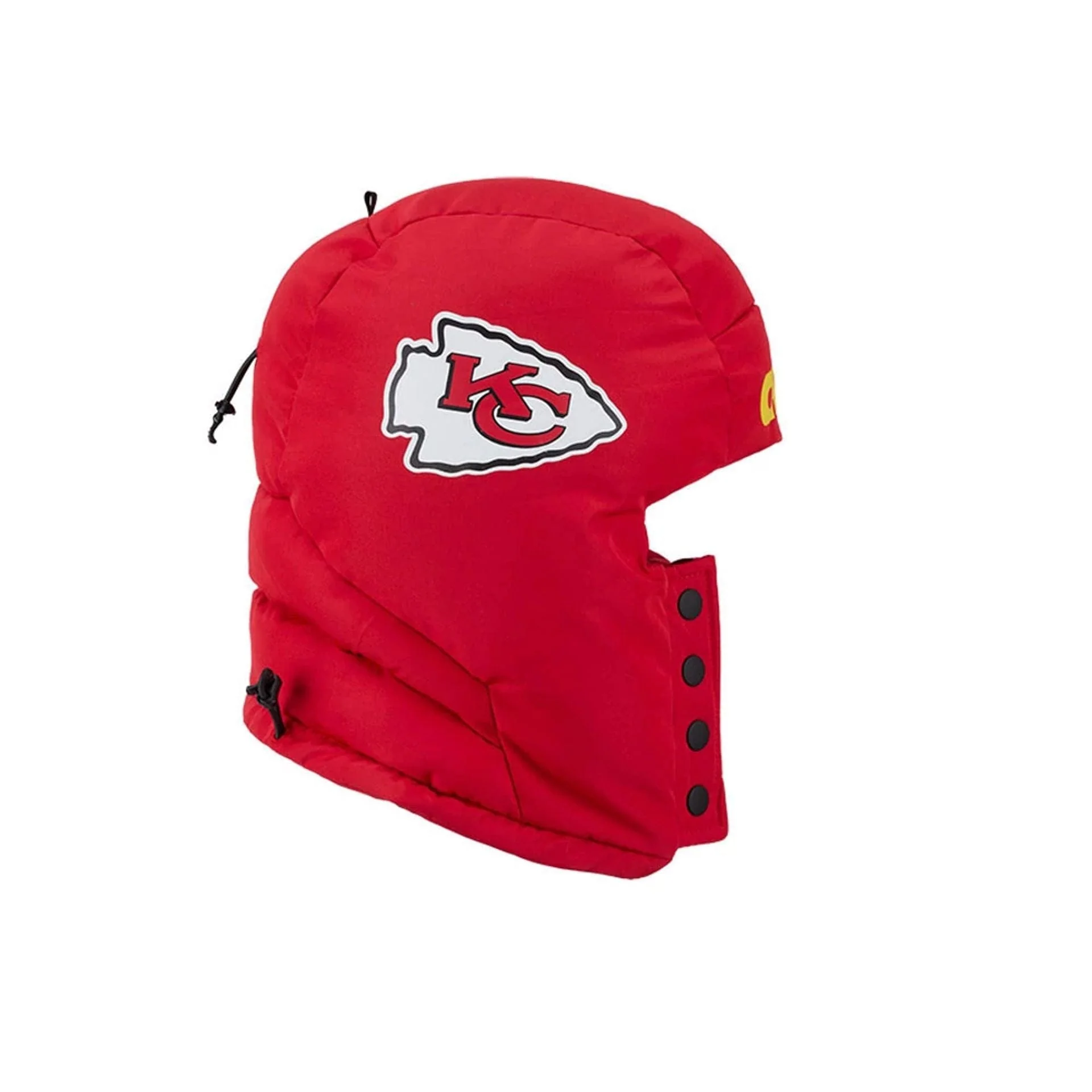 Kansas City Chiefs NFL Puffer Helmet Red Trapper Hat - Image 6