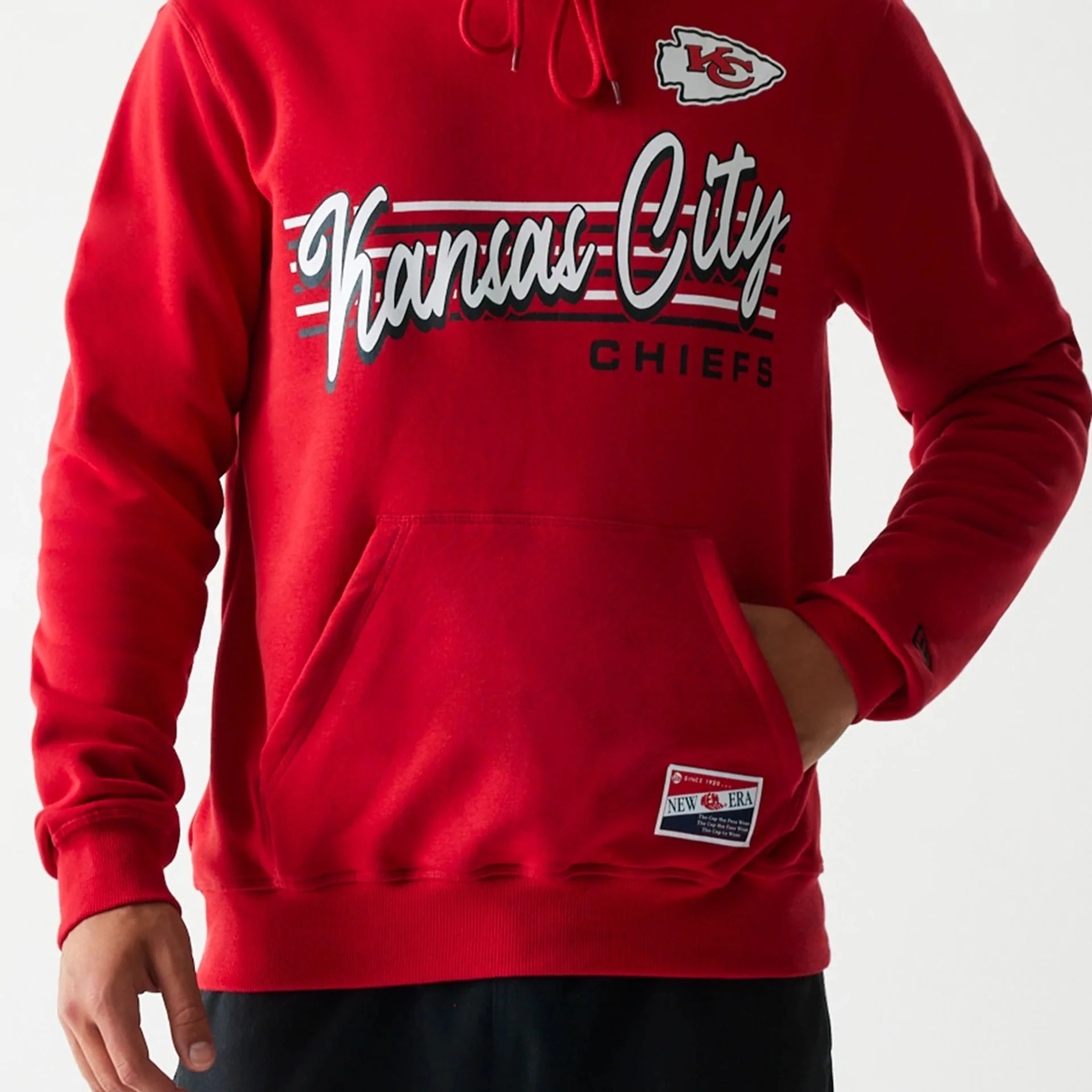 Kansas City Chiefs NFL Throwback Red Pullover Hoodie - Image 3