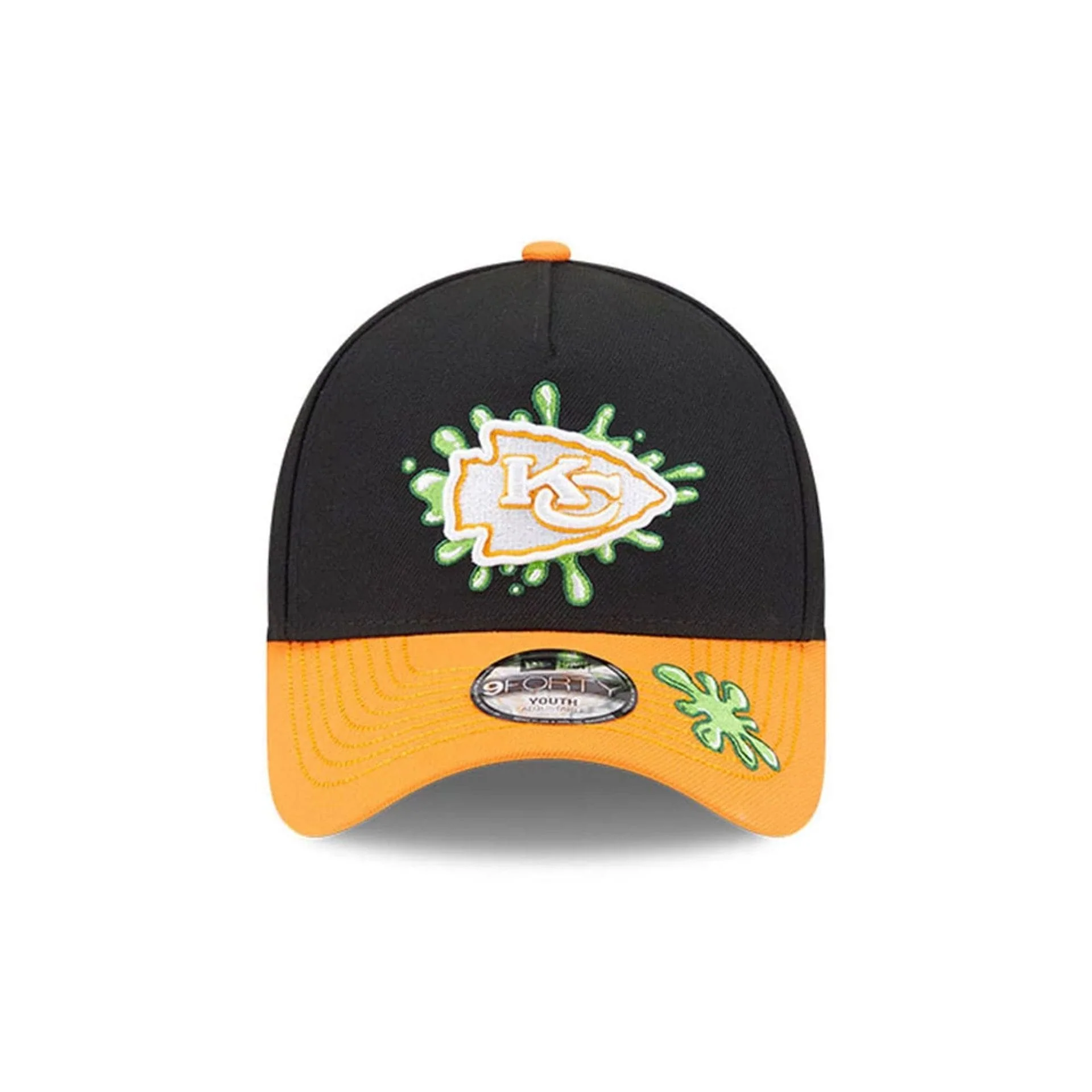 Kansas City Chiefs Youth NFL x Nickelodeon Black 9FORTY A-Frame Cap - Image 3