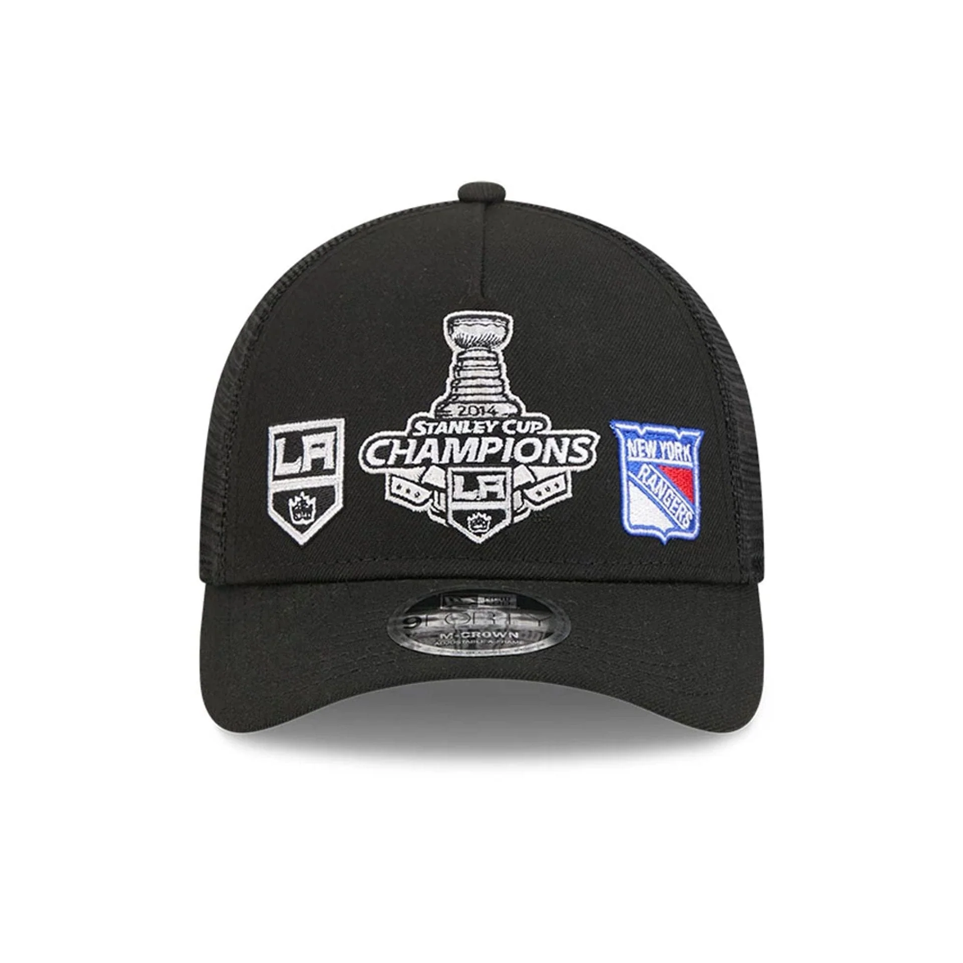 Kings NHL Stanley Cup Black 9FORTY M-Crown A-Frame Trucker Adjustable Cap - Image 3