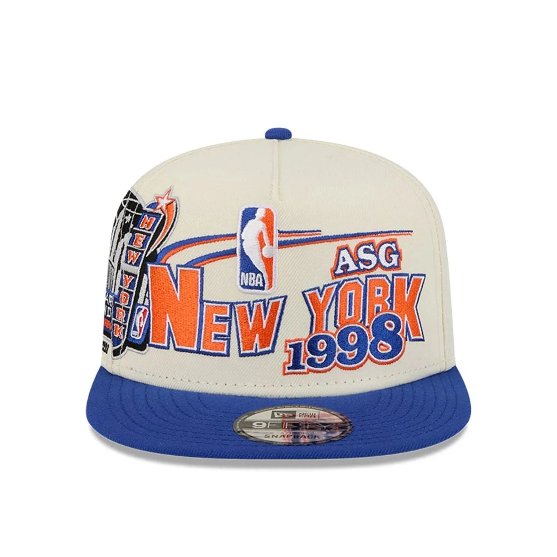 Knicks NBA Hardwood Classic ASG White 9FIFTY A-Frame Snapback Adjustable Cap - Image 3