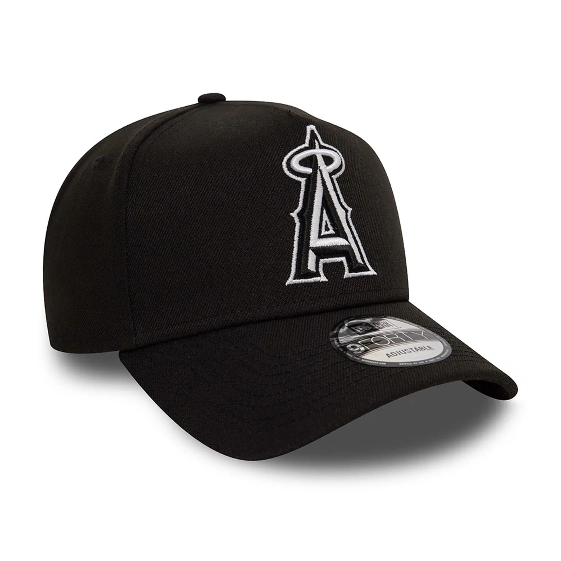 LA Angels MLB Black White Black 9FORTY A-Frame Cap - Image 3
