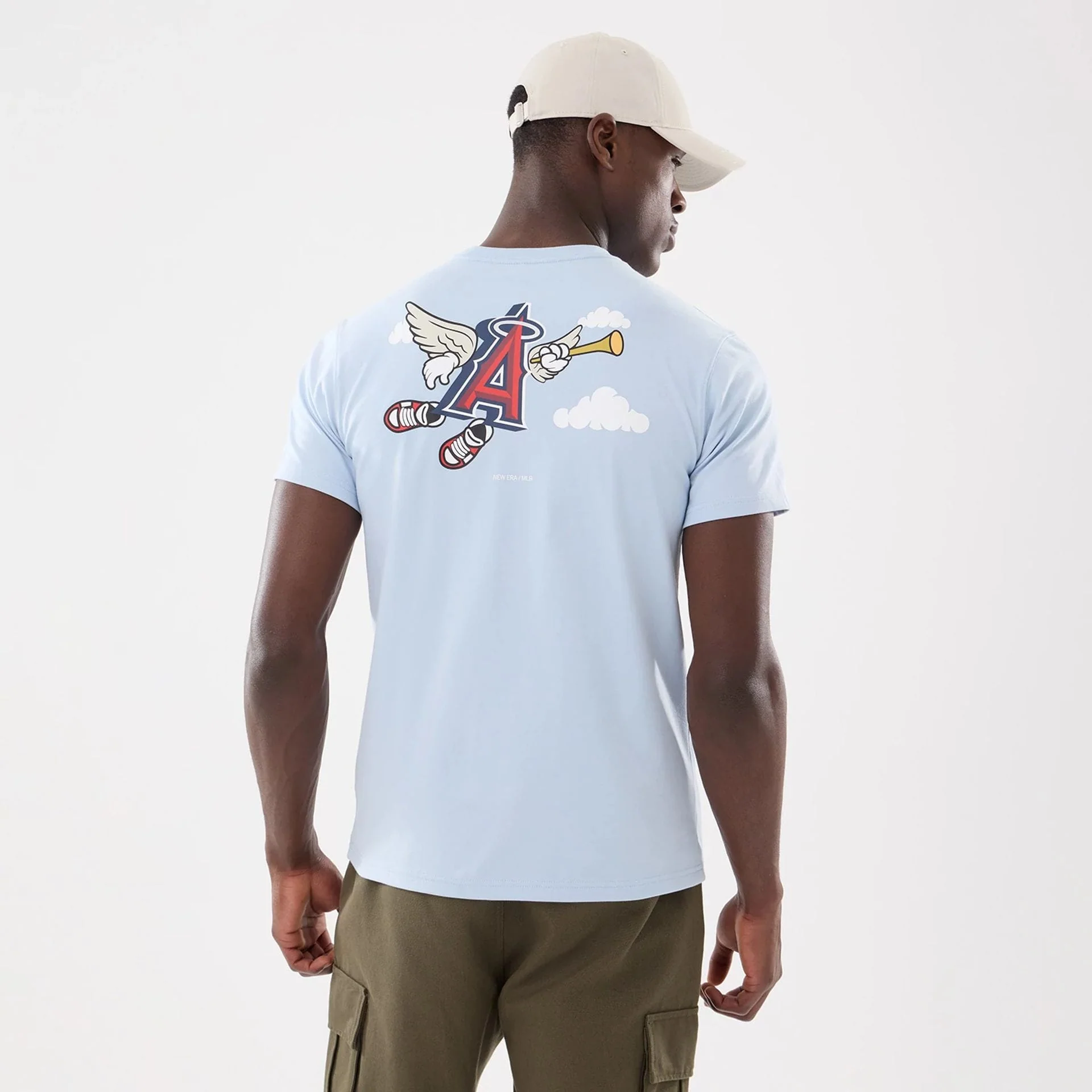 LA Angels MLB Cartoon Blue T-Shirt - Image 2