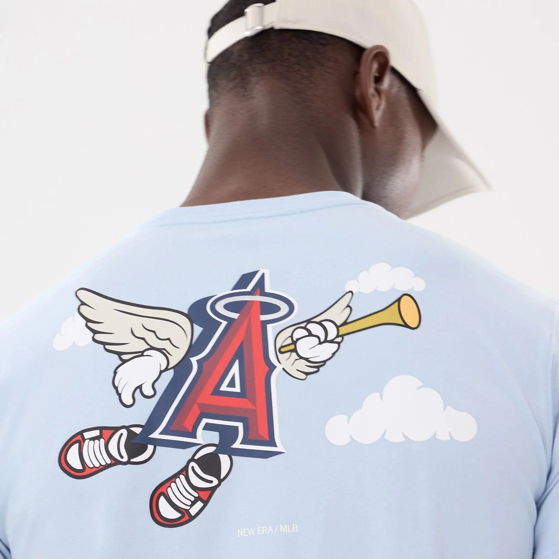 LA Angels MLB Cartoon Blue T-Shirt - Image 4