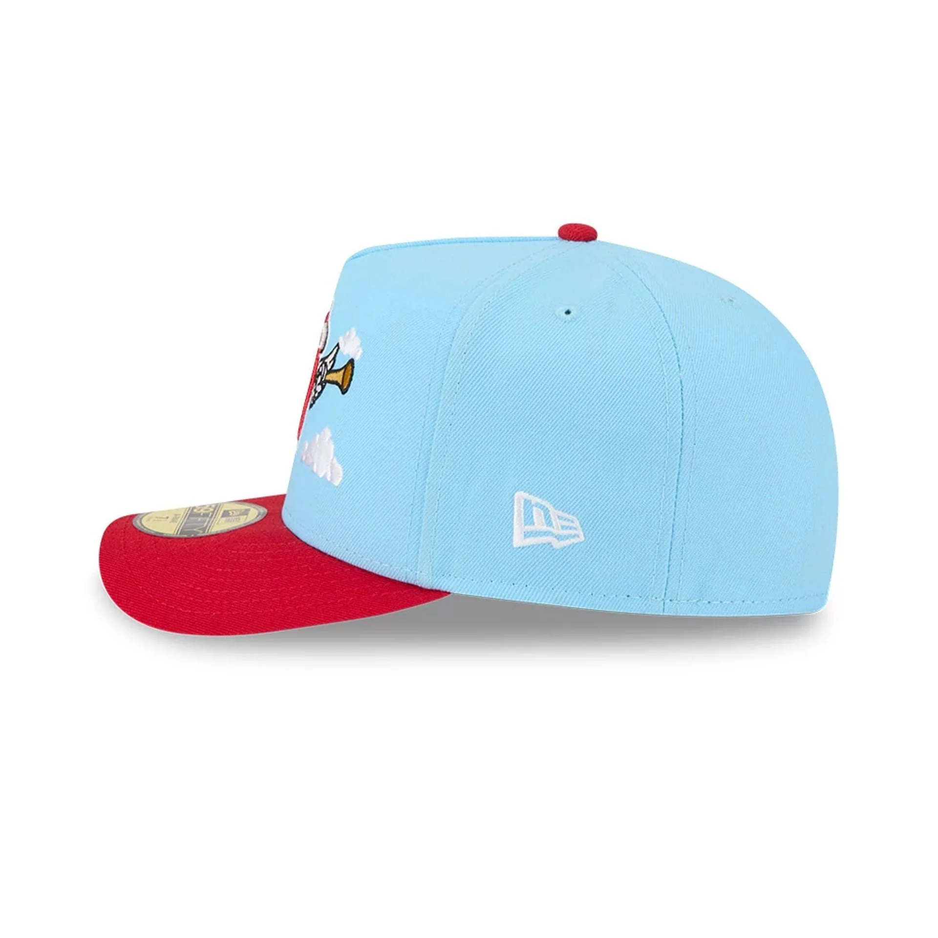 LA Angels MLB Cartoon Light Blue 59FIFTY A-Frame Fitted Cap - Image 6
