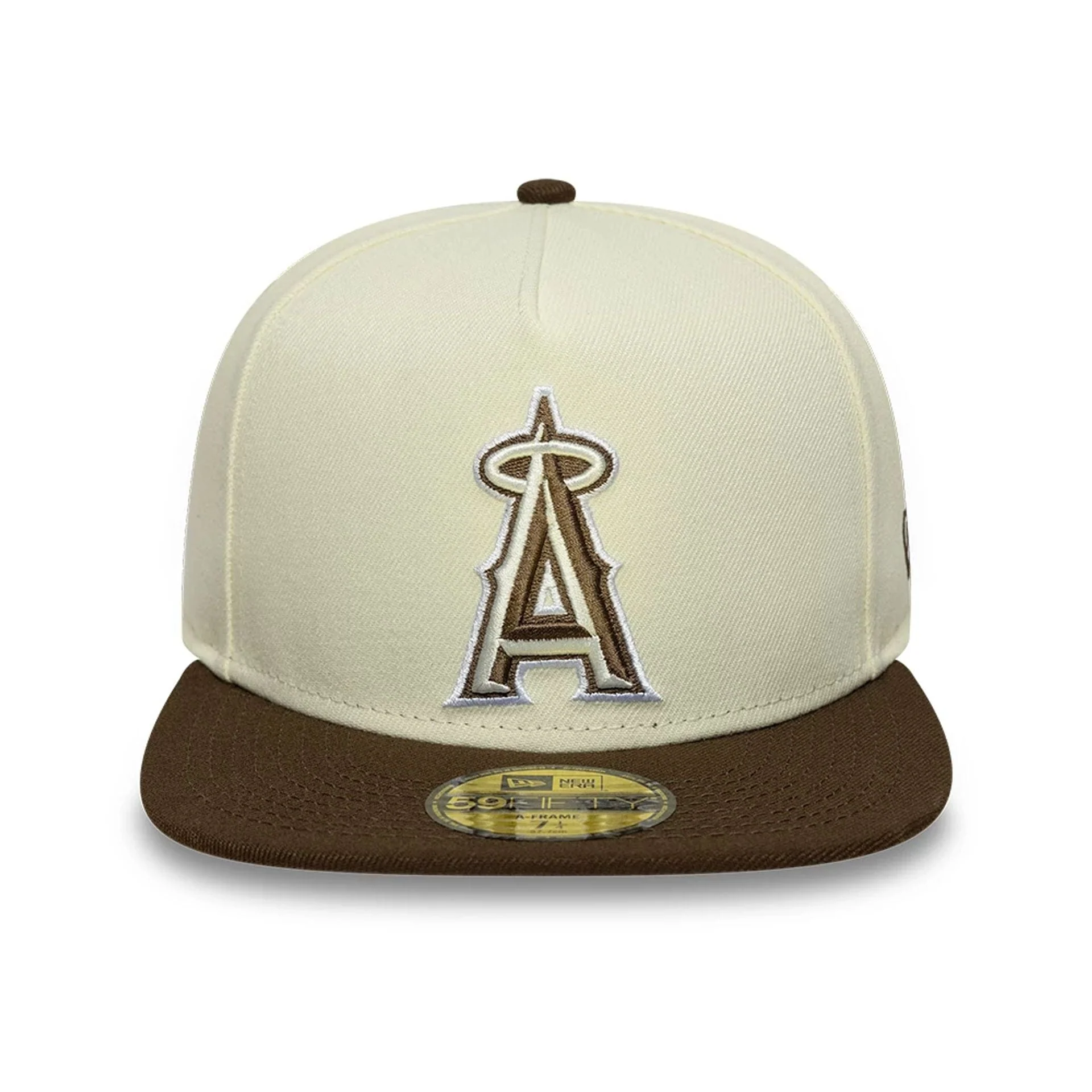 LA Angels MLB Cream 59FIFTY A-Frame Fitted Cap - Image 3