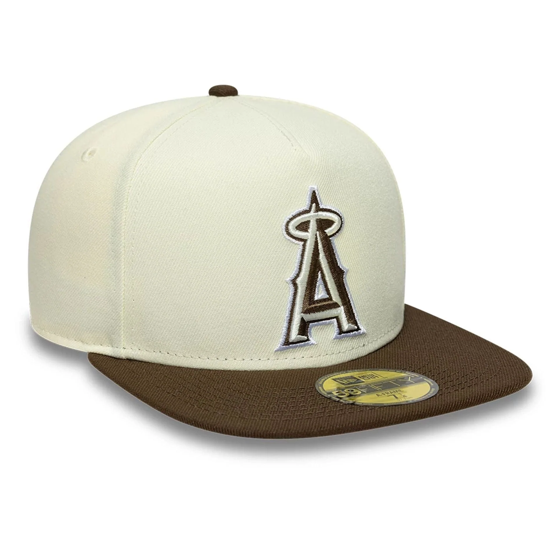 LA Angels MLB Cream 59FIFTY A-Frame Fitted Cap - Image 4