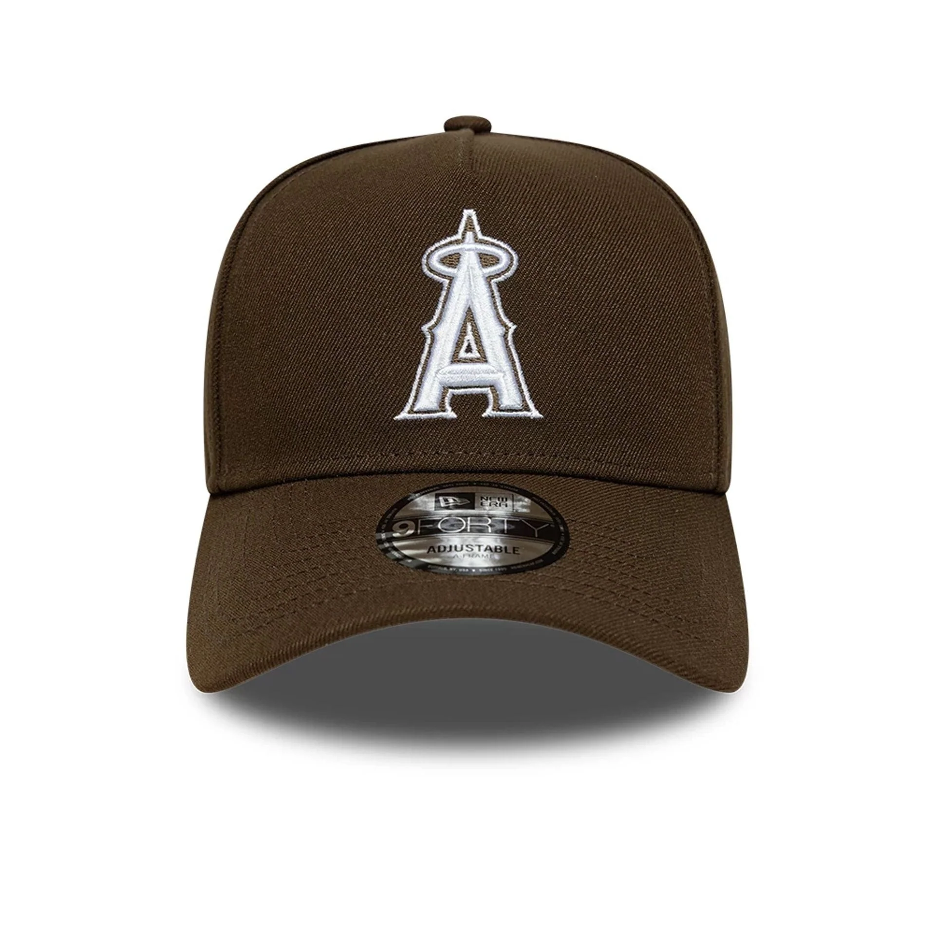 LA Angels MLB Dark Brown 9FORTY A-Frame Adjustable Cap - Image 3