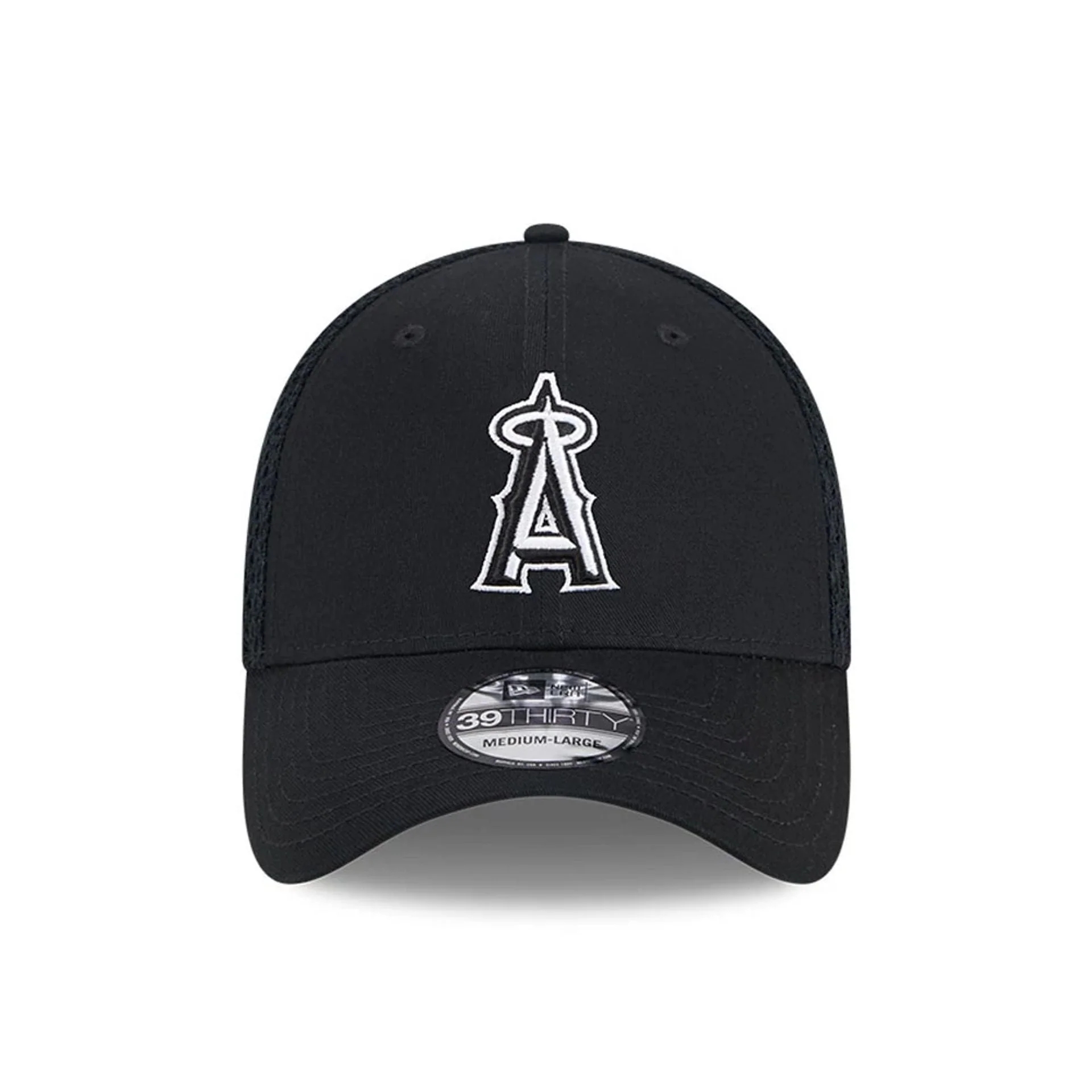 LA Angels MLB Evergreen Neo Black 39THIRTY Stretch Fit Cap - Image 2
