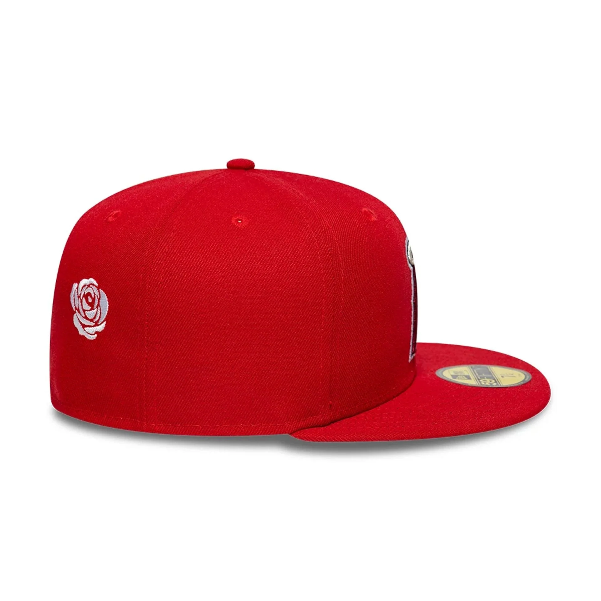 LA Angels MLB Faux Pearl Icon Red 59FIFTY Fitted Cap - Image 6