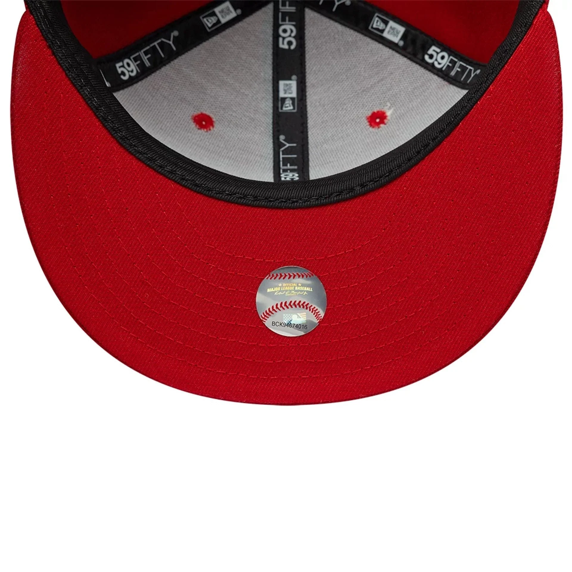LA Angels MLB Faux Pearl Icon Red 59FIFTY Fitted Cap - Image 7