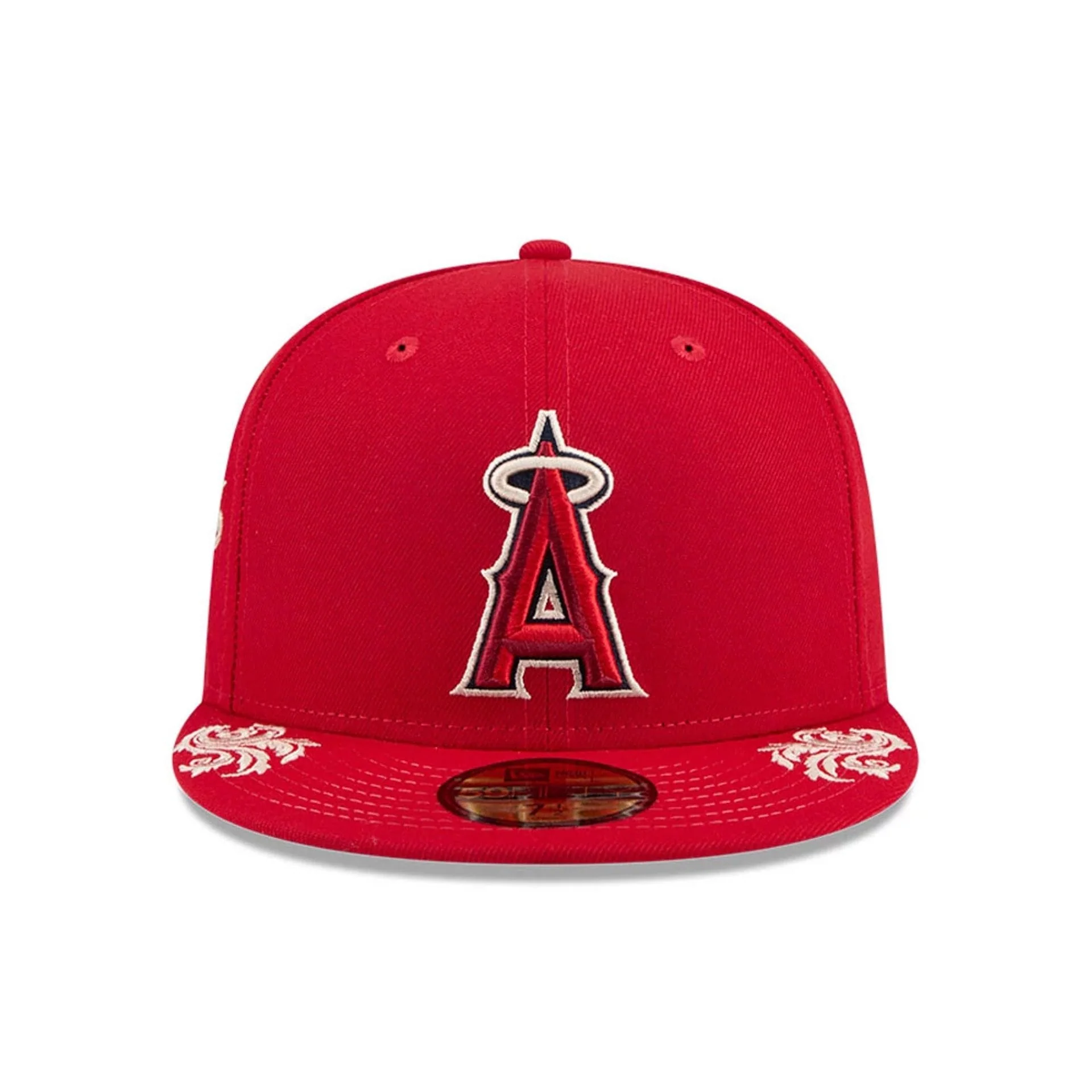 LA Angels MLB Script Red 59FIFTY Fitted Cap - Image 5