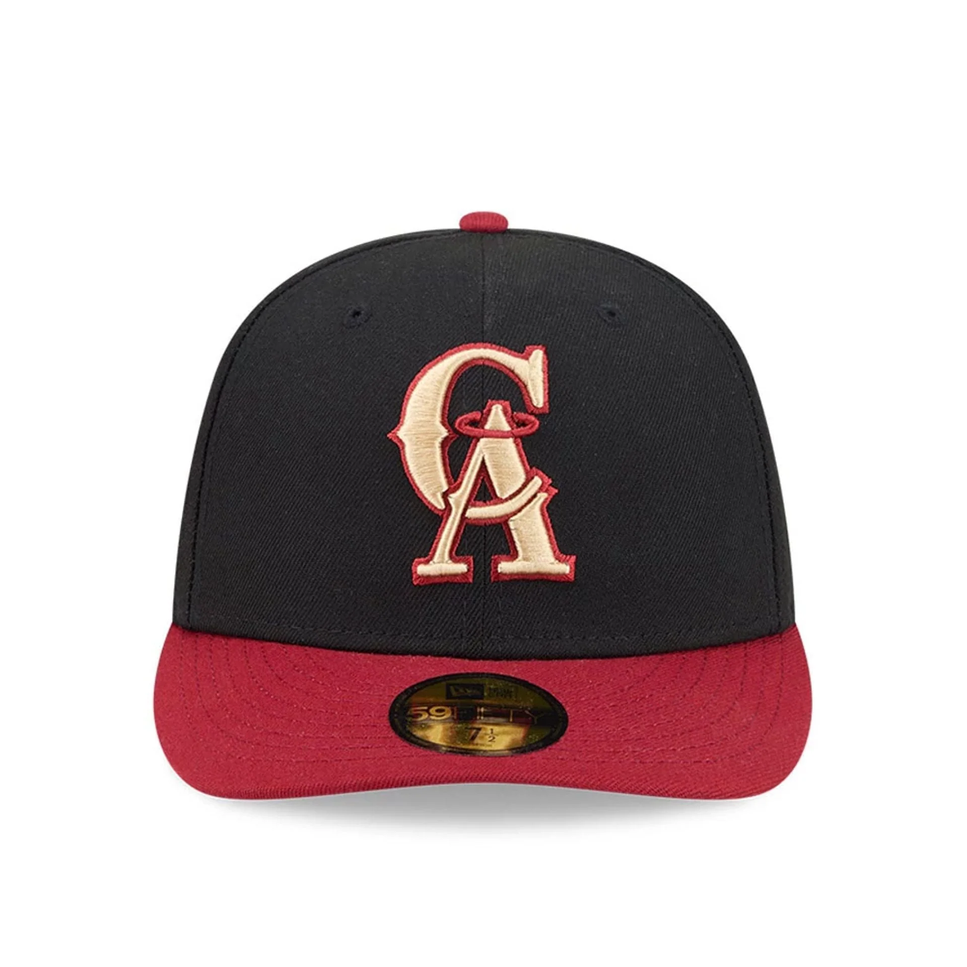 LA Angels MLB Team Cards Black 59FIFTY Fitted Cap - Image 3
