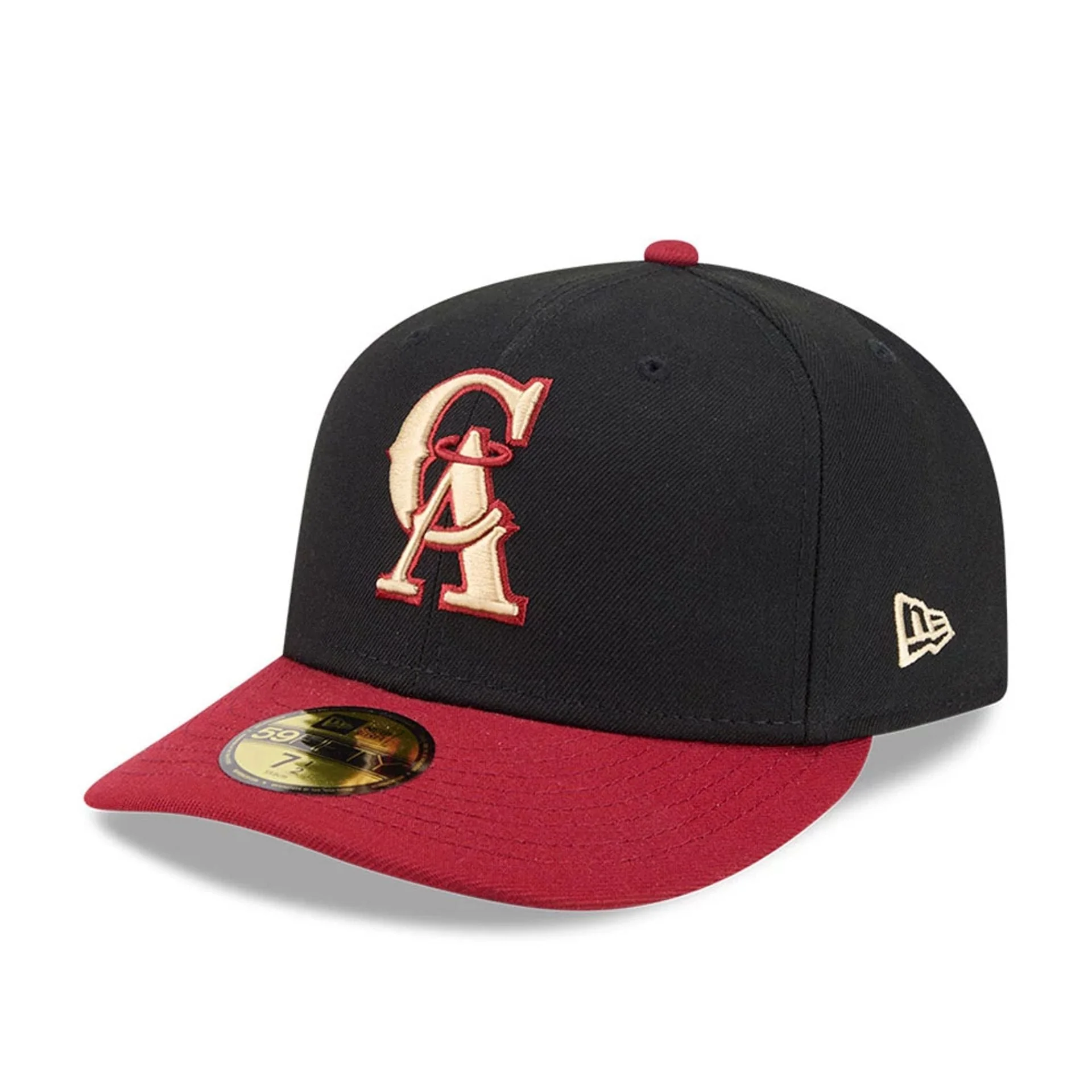 LA Angels MLB Team Cards Black 59FIFTY Fitted Cap - Image 4