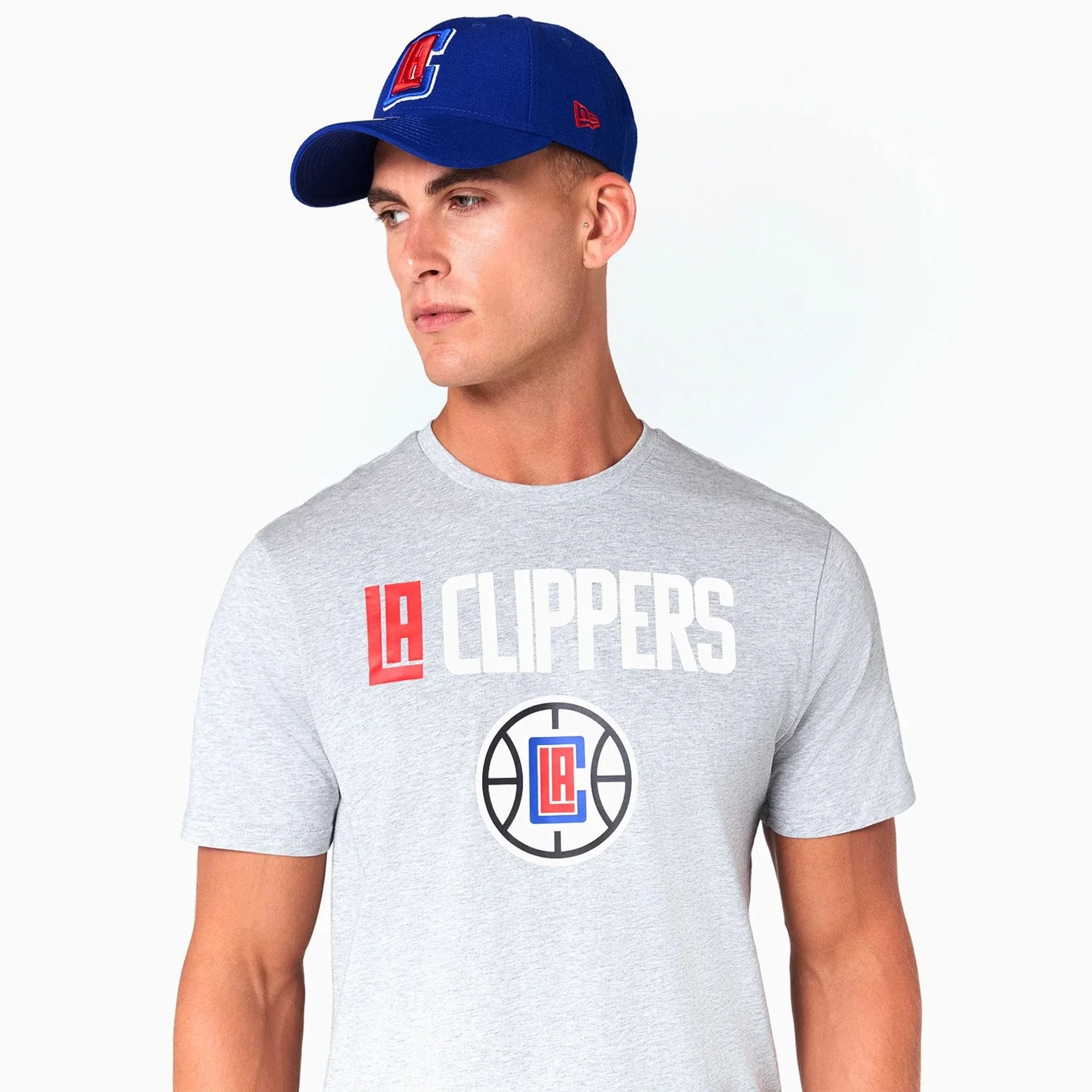 LA Clippers NBA Grey T-Shirt - Image 5