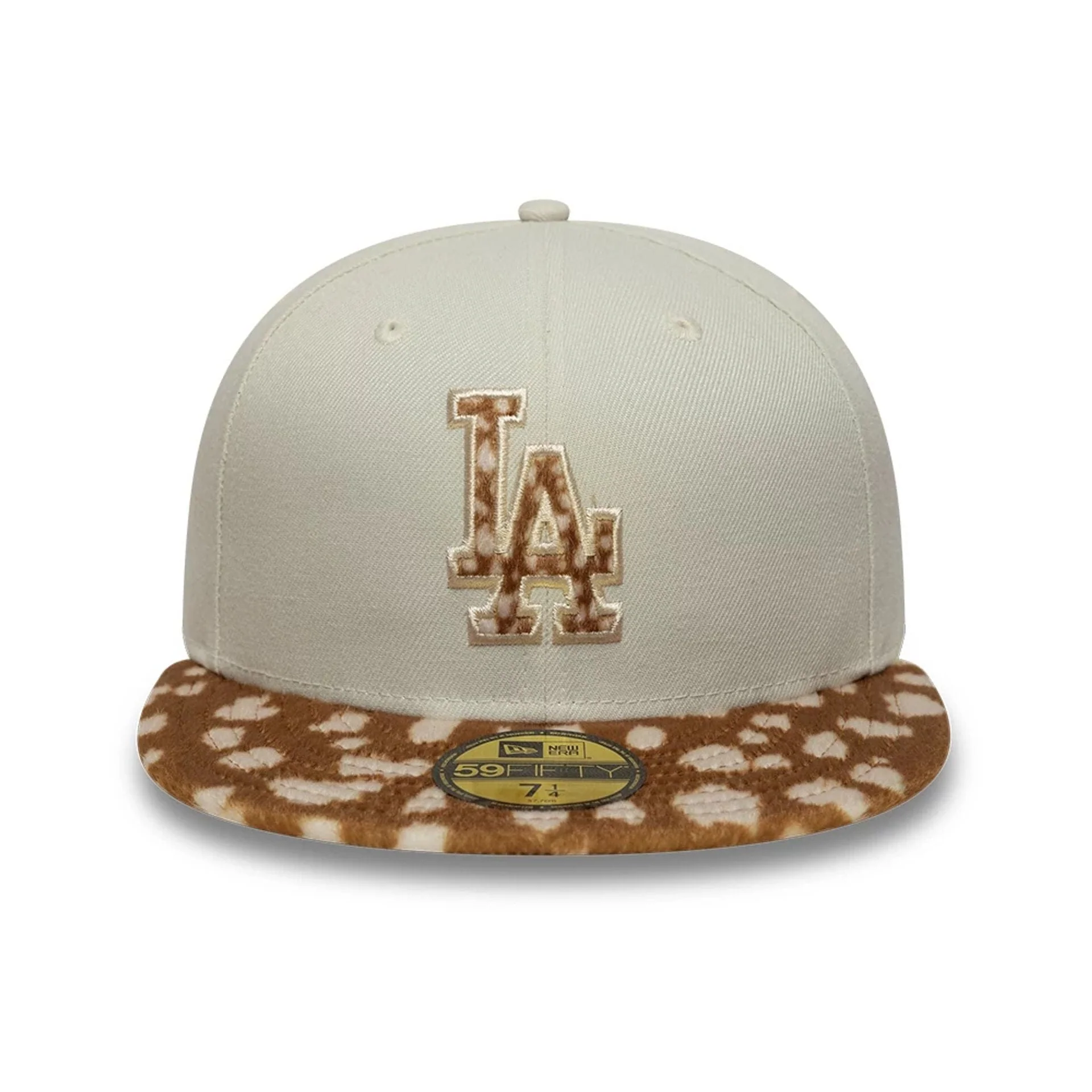 LA Dodgers Animal Print Beige 59FIFTY Fitted Cap - Image 2