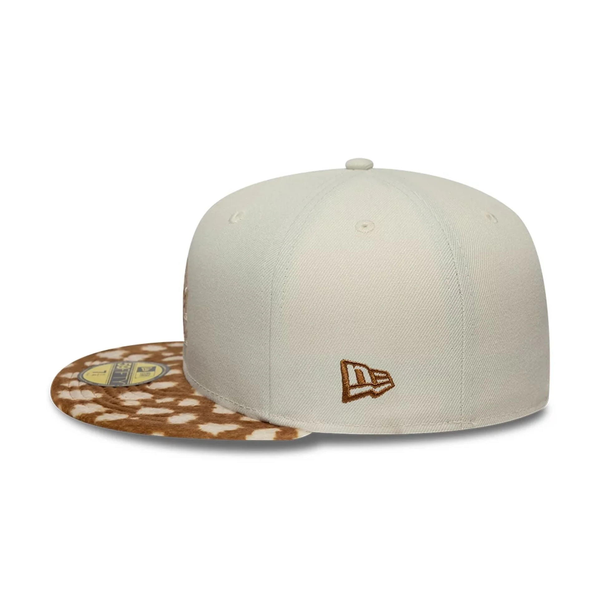 LA Dodgers Animal Print Beige 59FIFTY Fitted Cap - Image 5