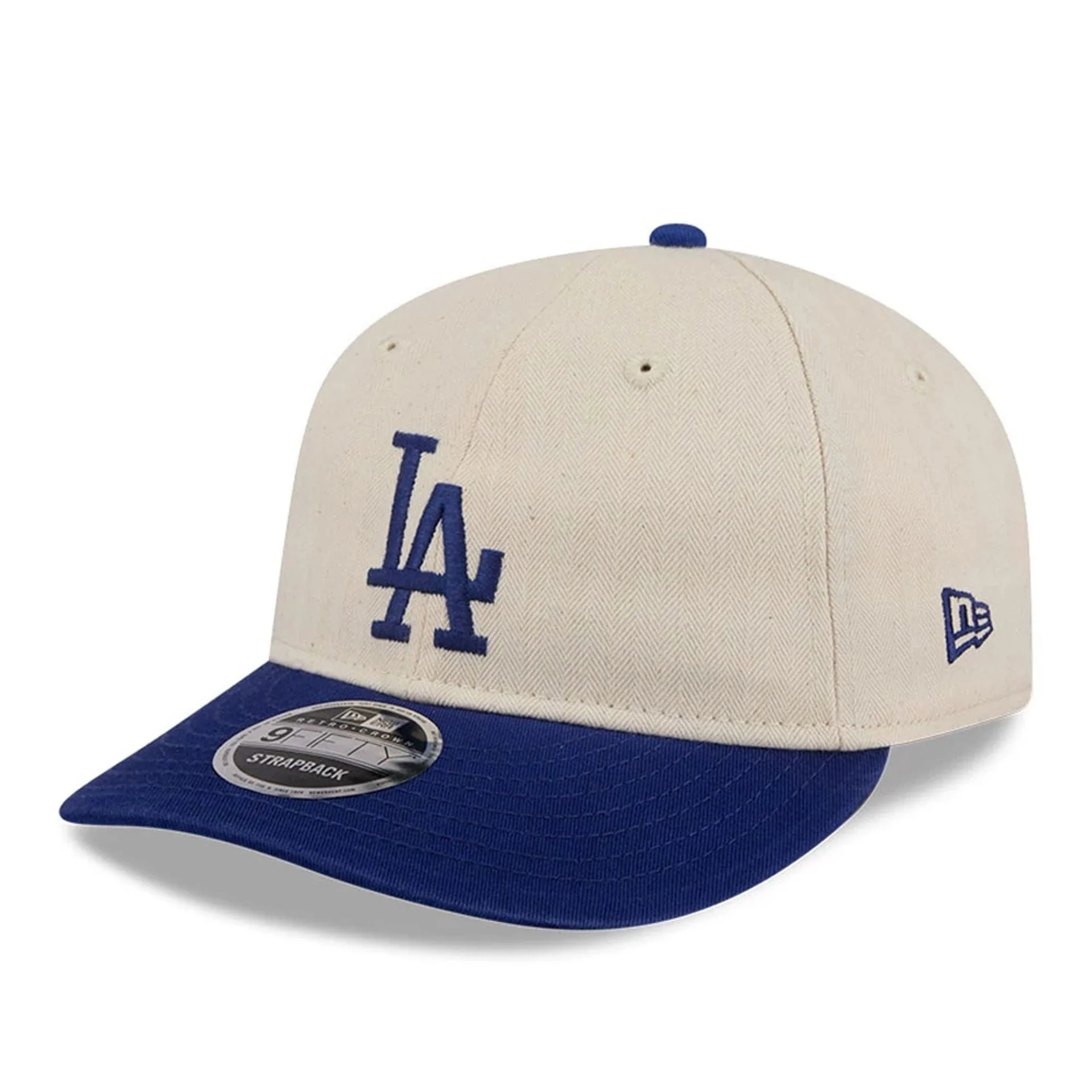 LA Dodgers MLB Americana Herringbone Dark White Retro Crown 9FIFTY Adjustable Cap - Image 5