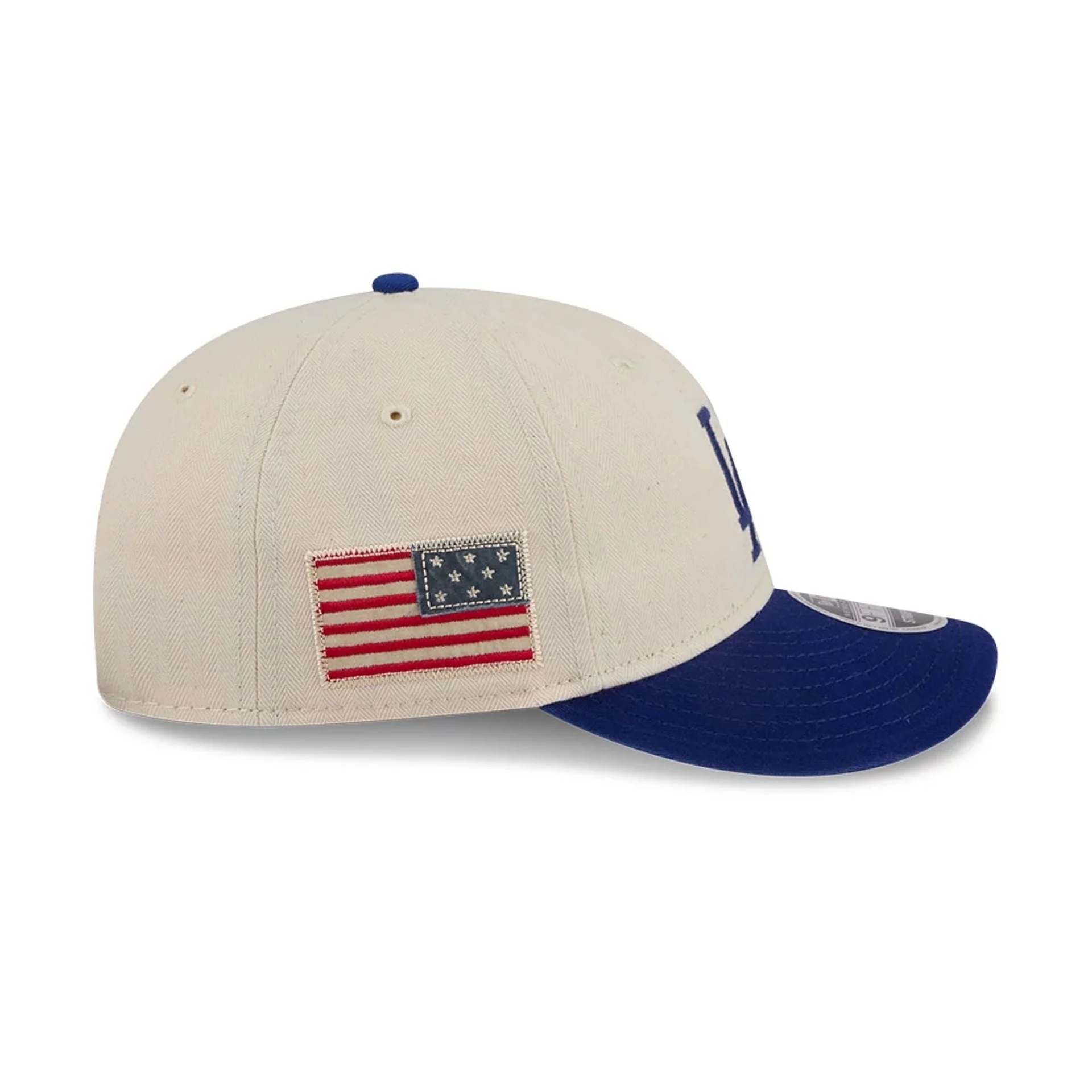 LA Dodgers MLB Americana Herringbone Dark White Retro Crown 9FIFTY Adjustable Cap - Image 6