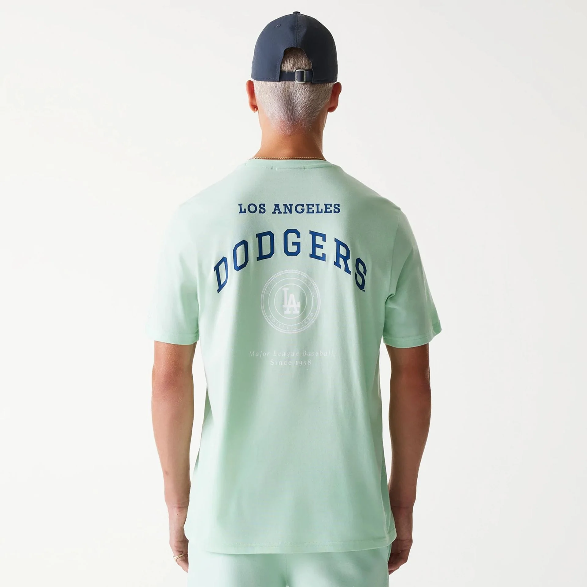 LA Dodgers MLB Arch Graphic Pastel Green T-Shirt - Image 2