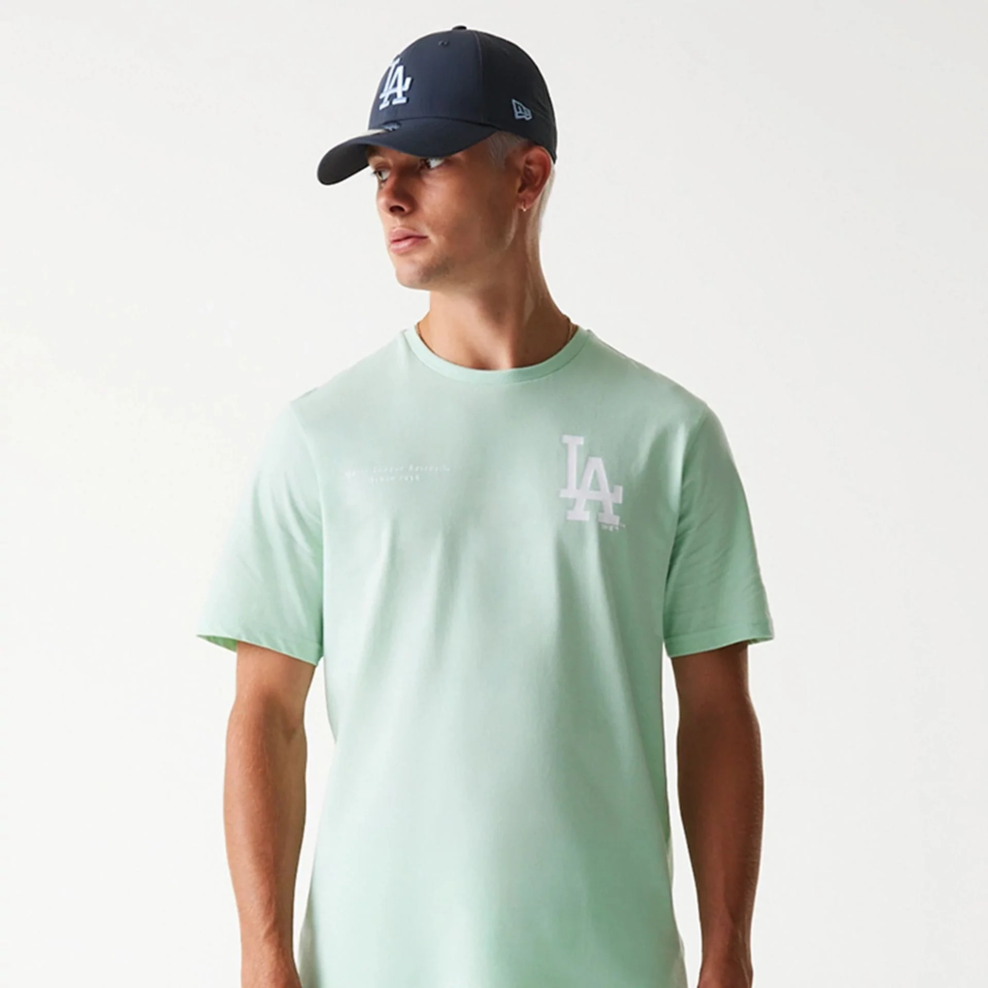 LA Dodgers MLB Arch Graphic Pastel Green T-Shirt - Image 3