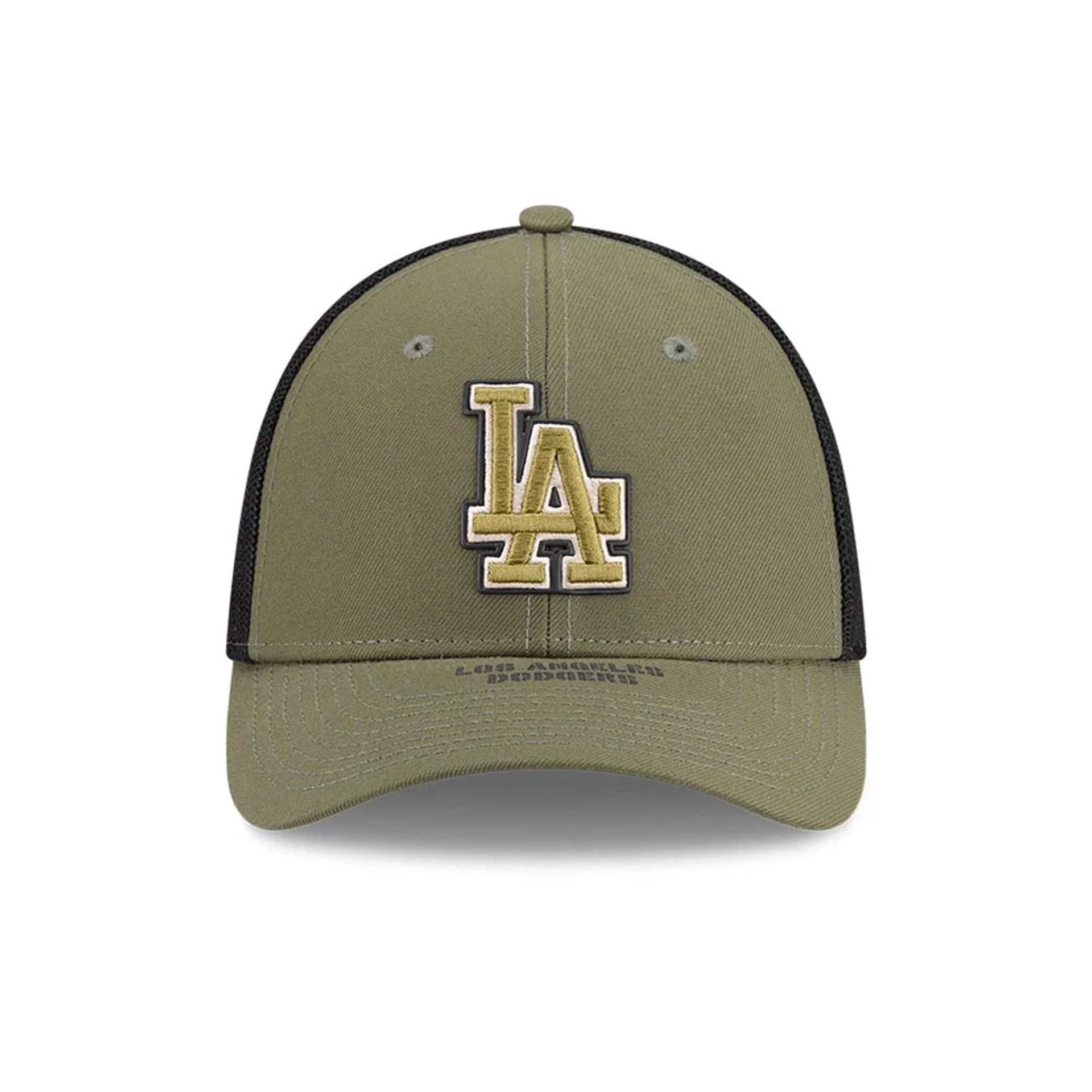 LA Dodgers MLB Armed Forces Day 2026 Green 39THIRTY M-Crown Stretch Fit Cap - Image 2